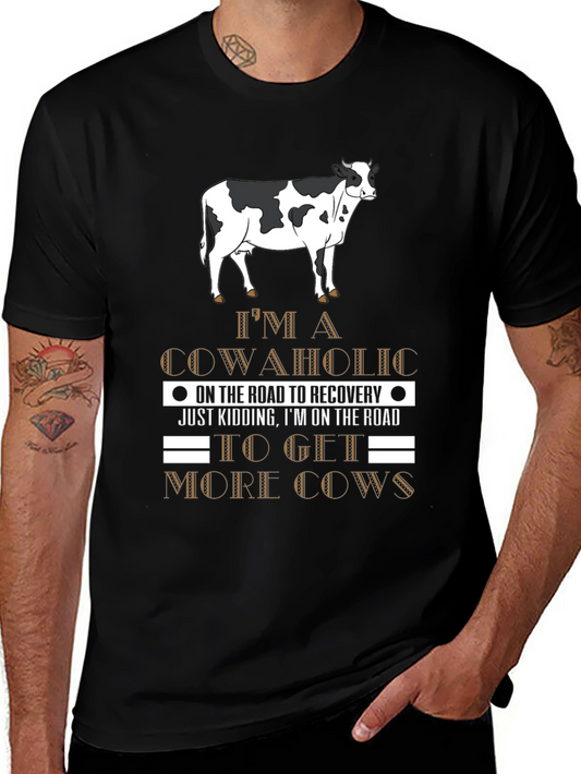 Cowaholic T-Shirt: Funny Road to Recovery Tee