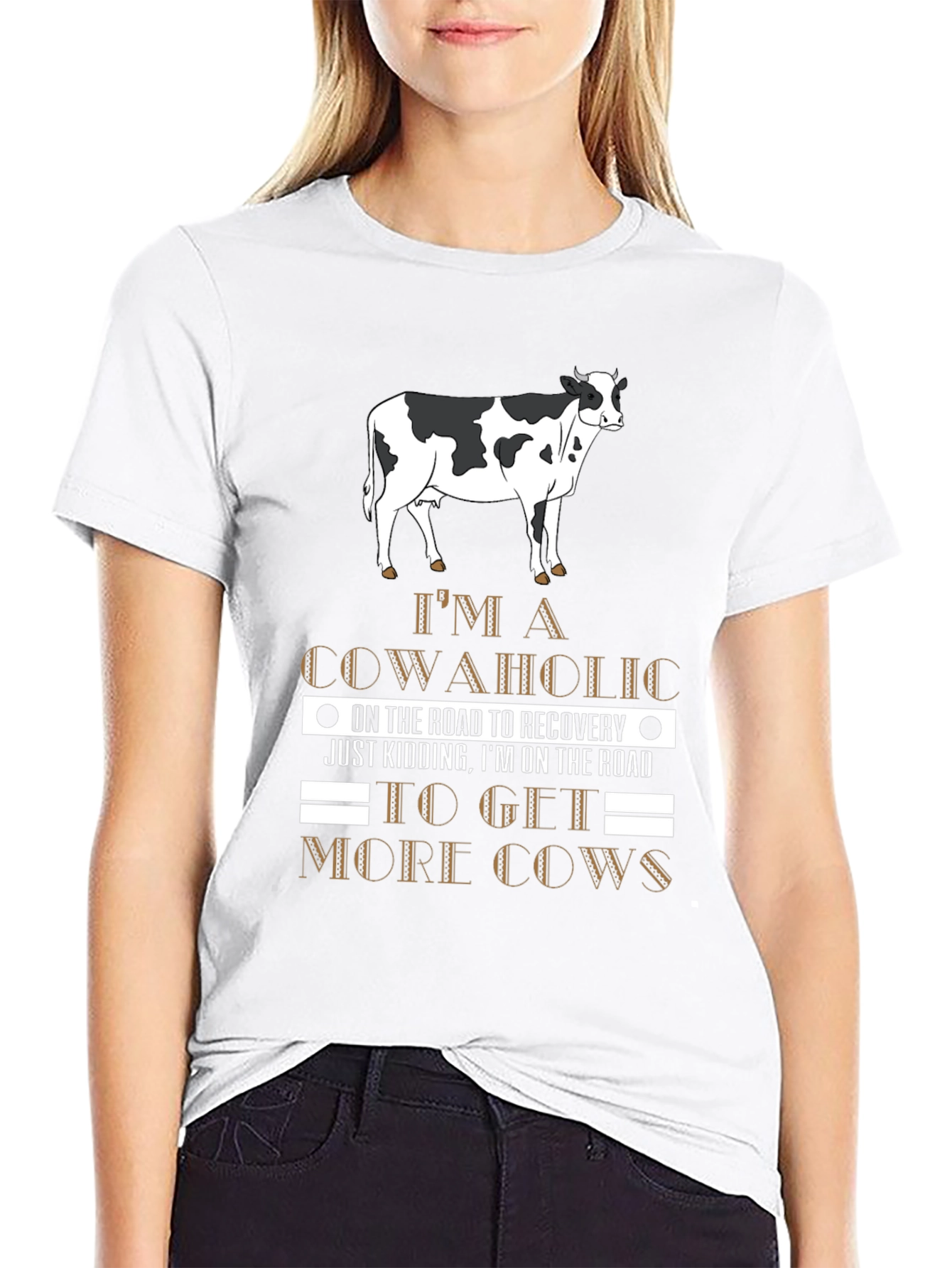 Cowaholic T-Shirt: Funny Road to Recovery Tee