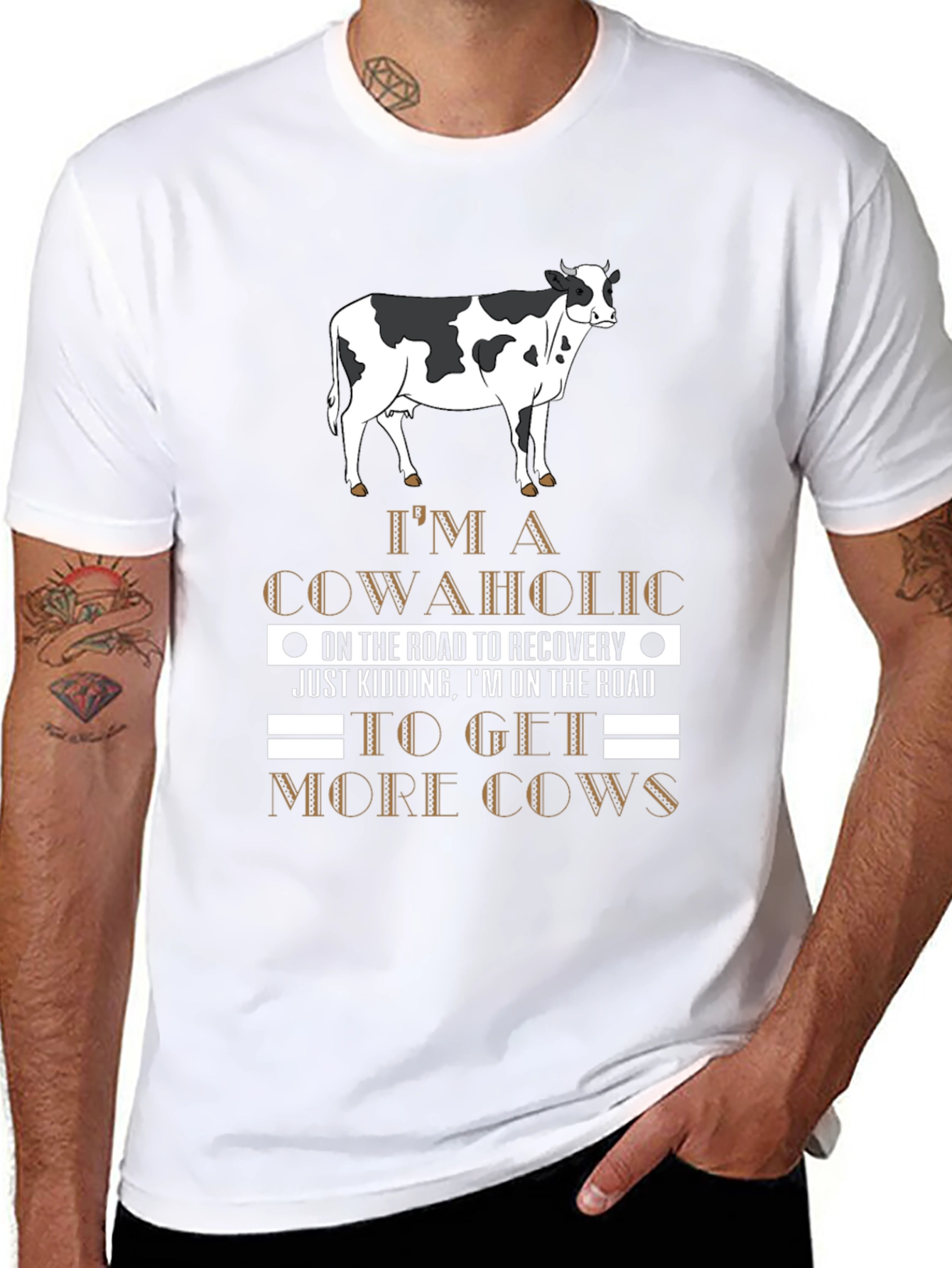 Cowaholic T-Shirt: Funny Road to Recovery Tee