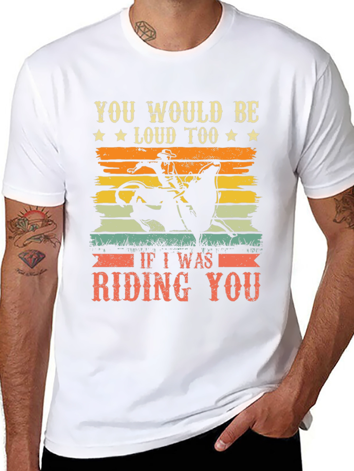 Funny Rodeo Riding You Graphic T-Shirt