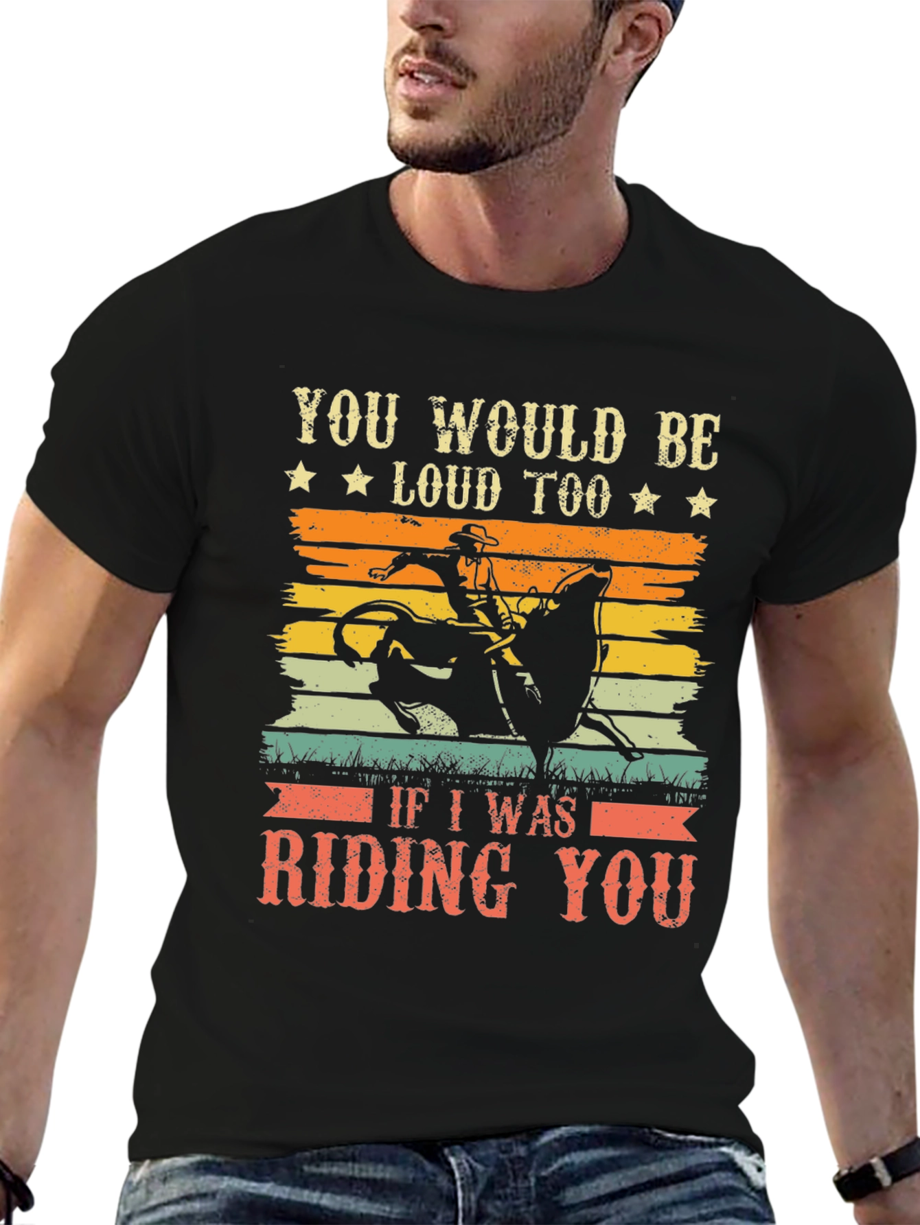 Funny Rodeo Riding You Graphic T-Shirt