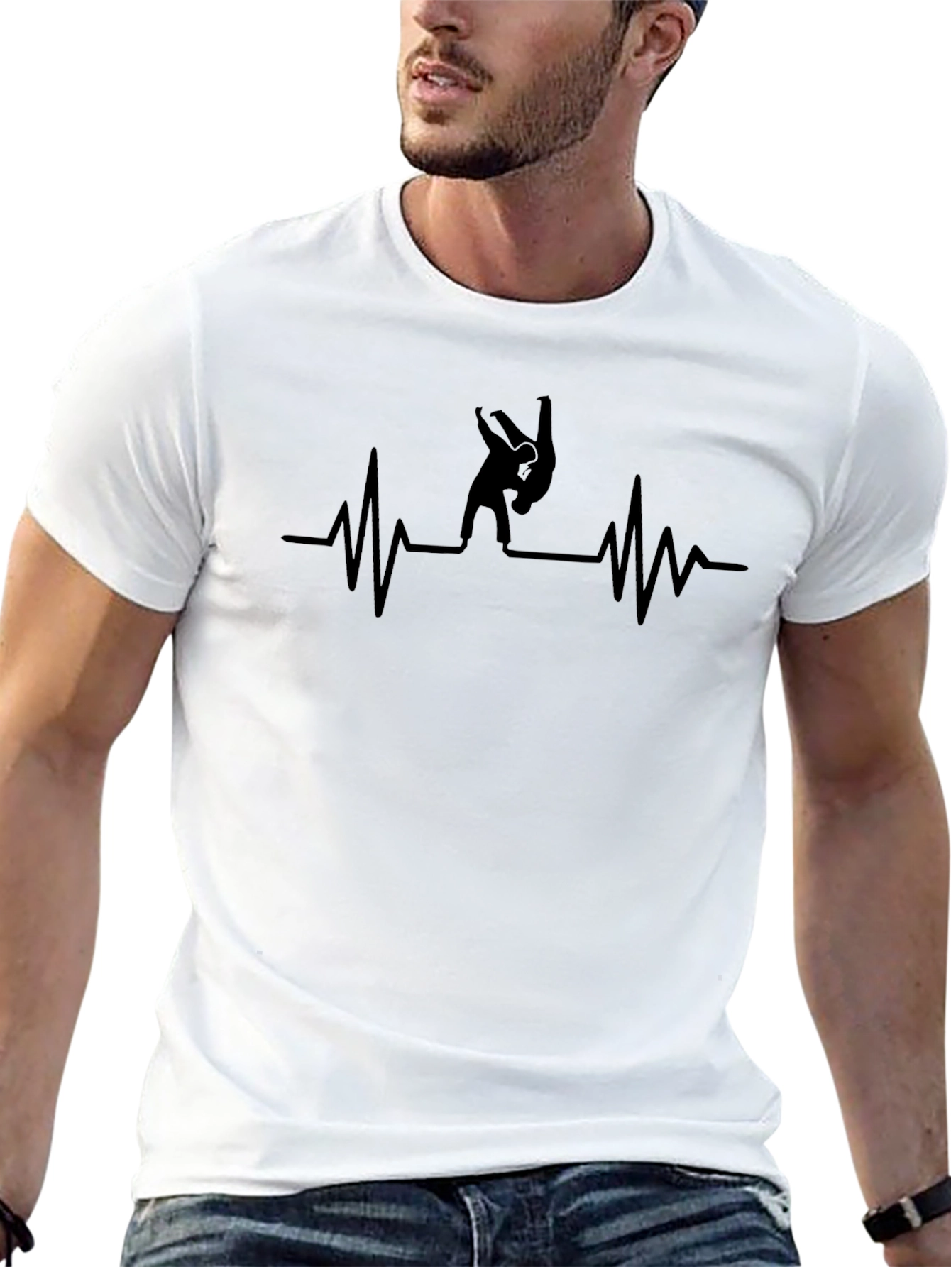 Judo Heartbeat Black T-Shirt - Martial Arts Tee