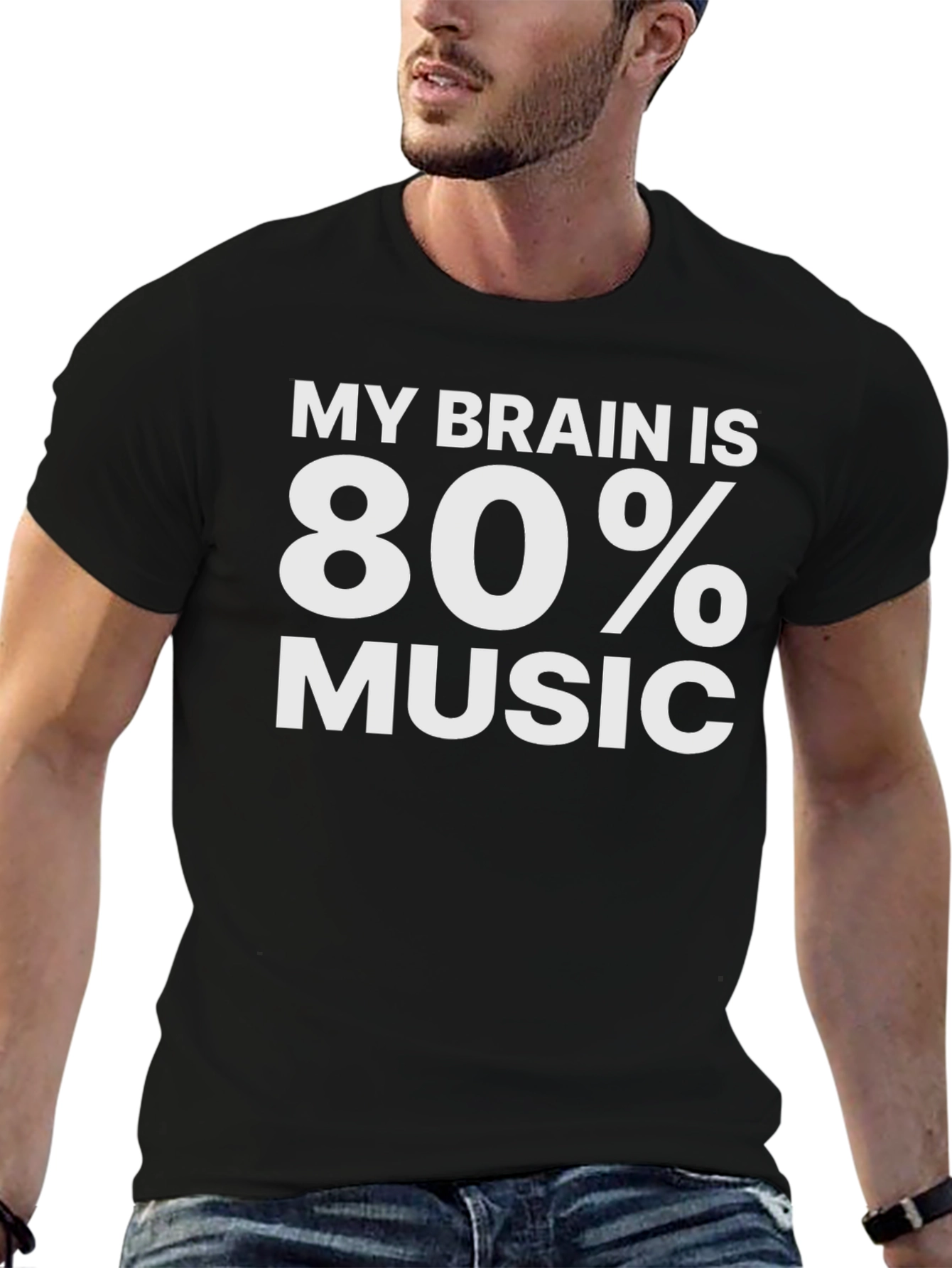 My Brain is 80% Music Graphic T-Shirt