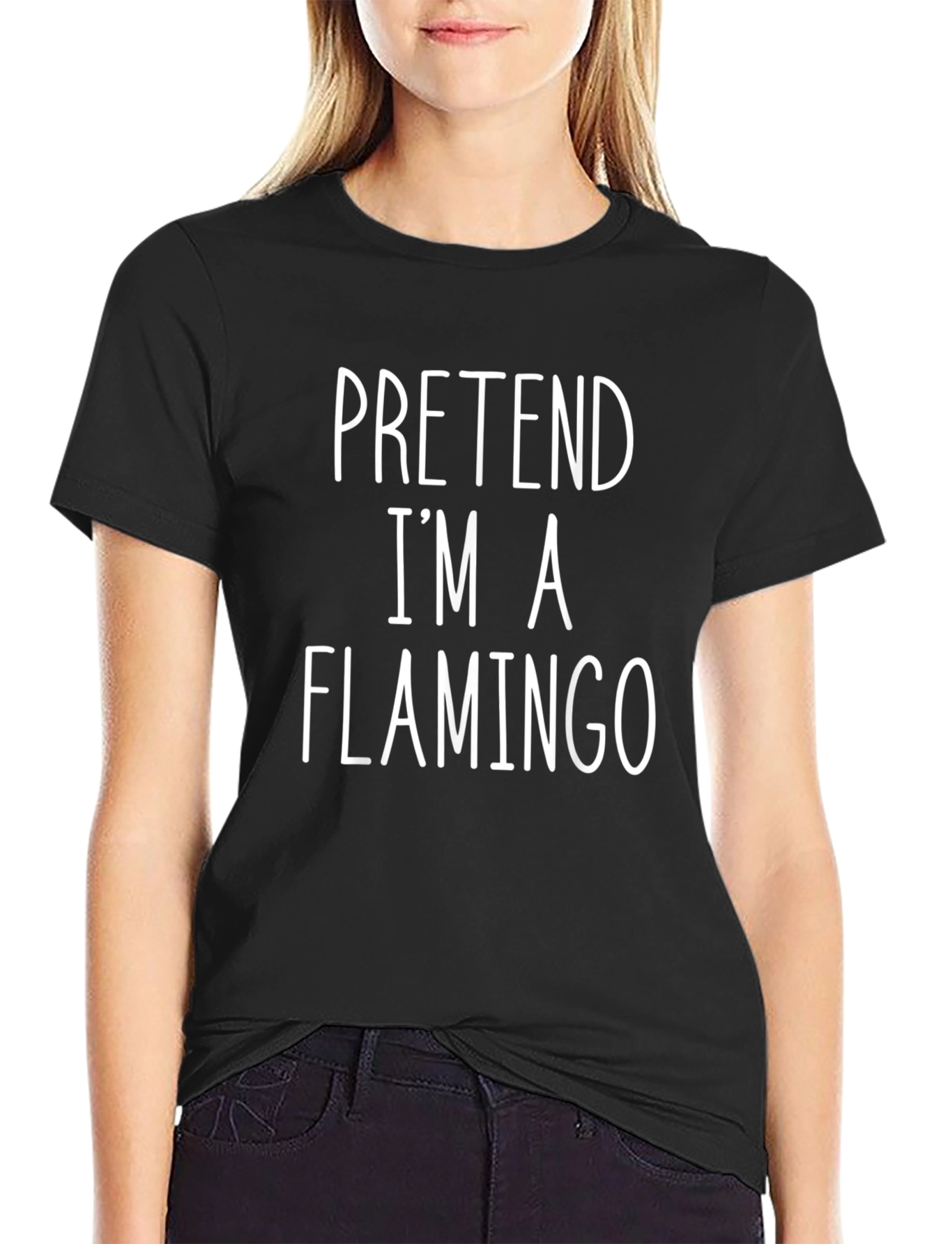 Pretend Im a Flamingo T-Shirt - Novelty Graphic Tee