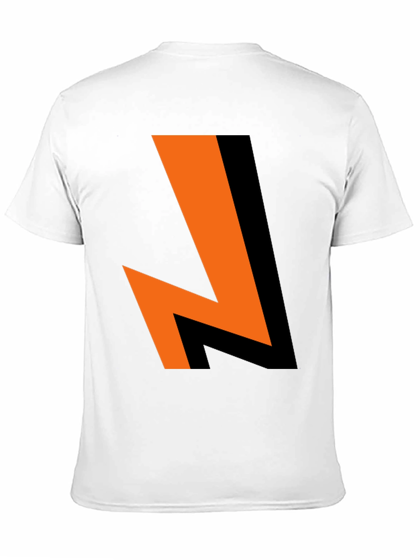 Bold Lightning Bolt Graphic Tee - Black Cotton Blend