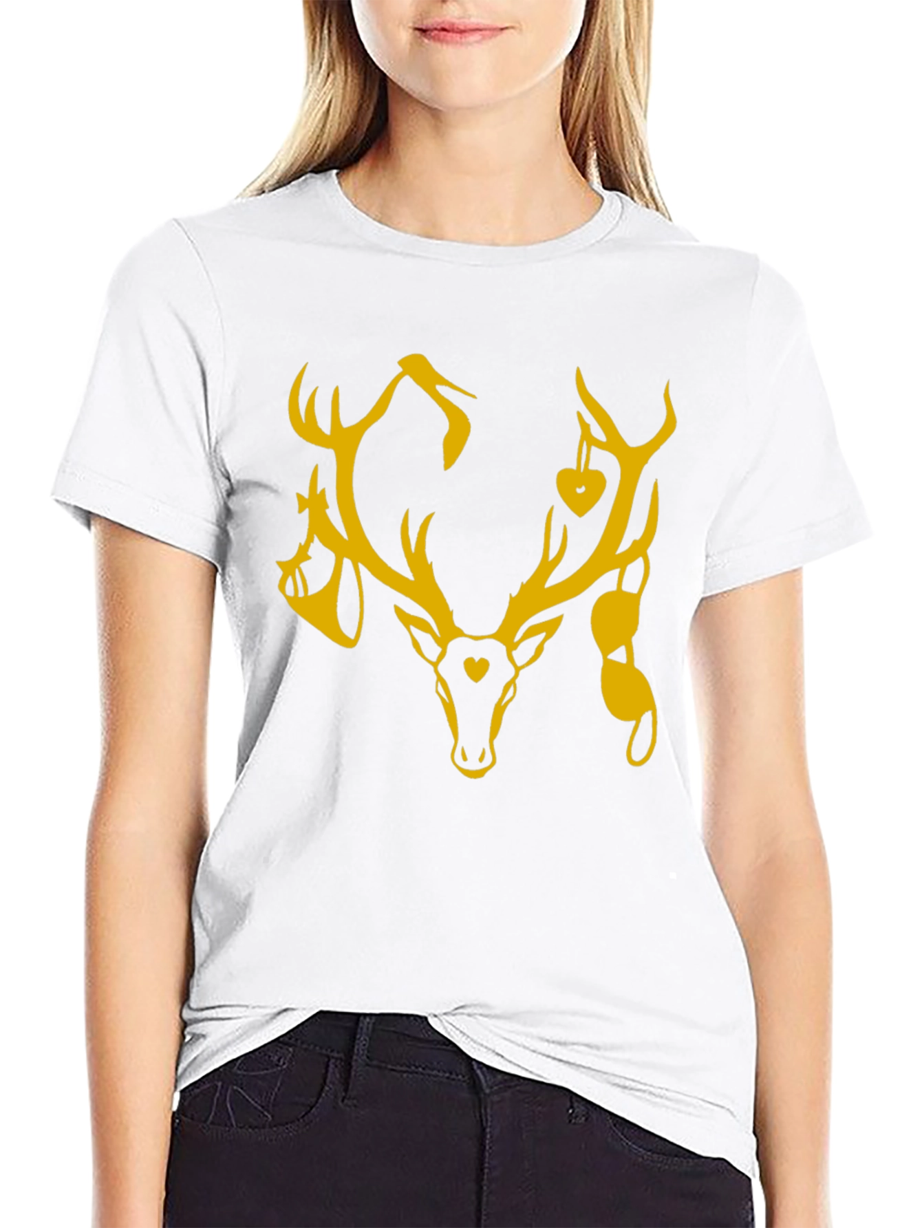 Deer & Lingerie Graphic Tee - Novelty Shirt