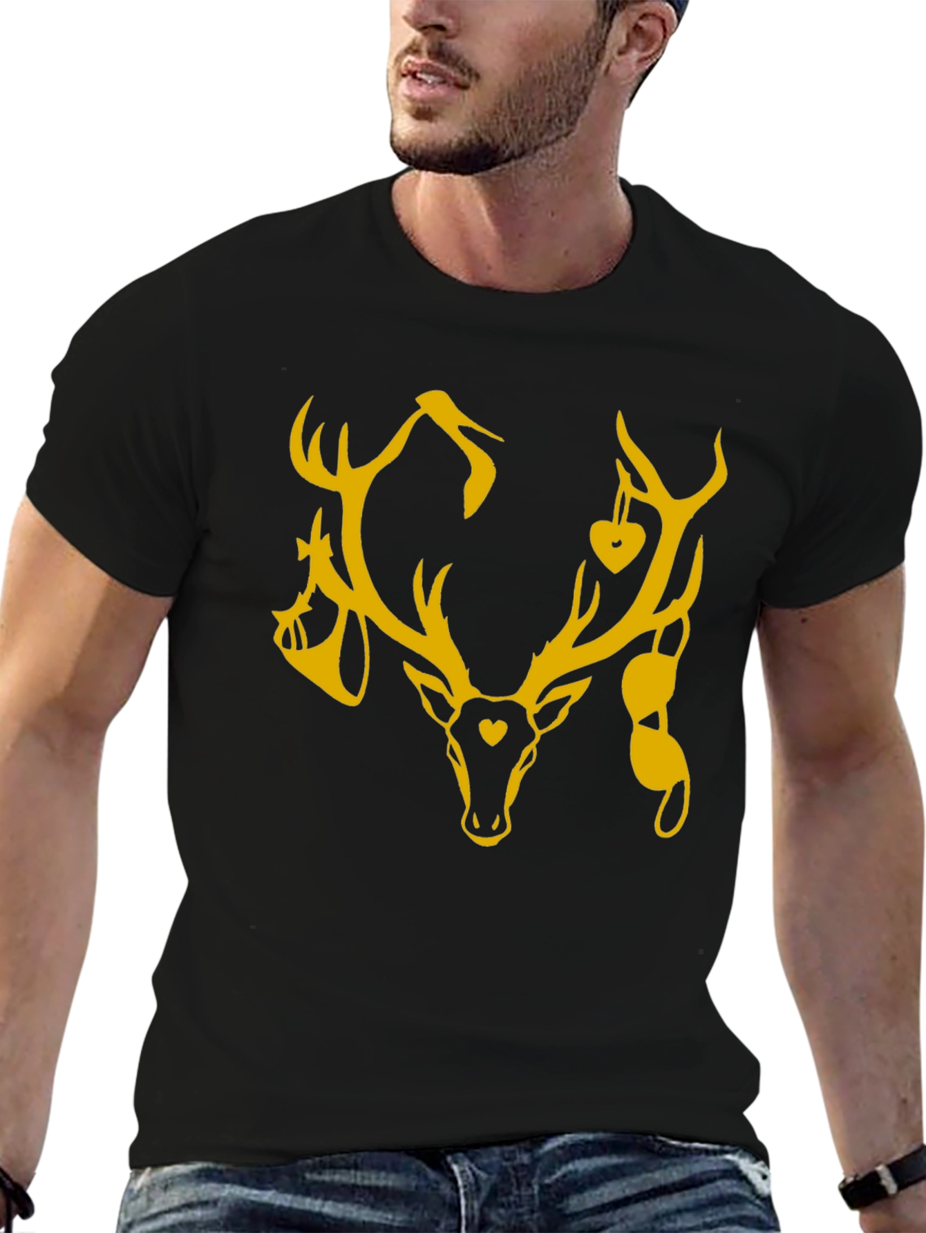 Deer & Lingerie Graphic Tee - Novelty Shirt