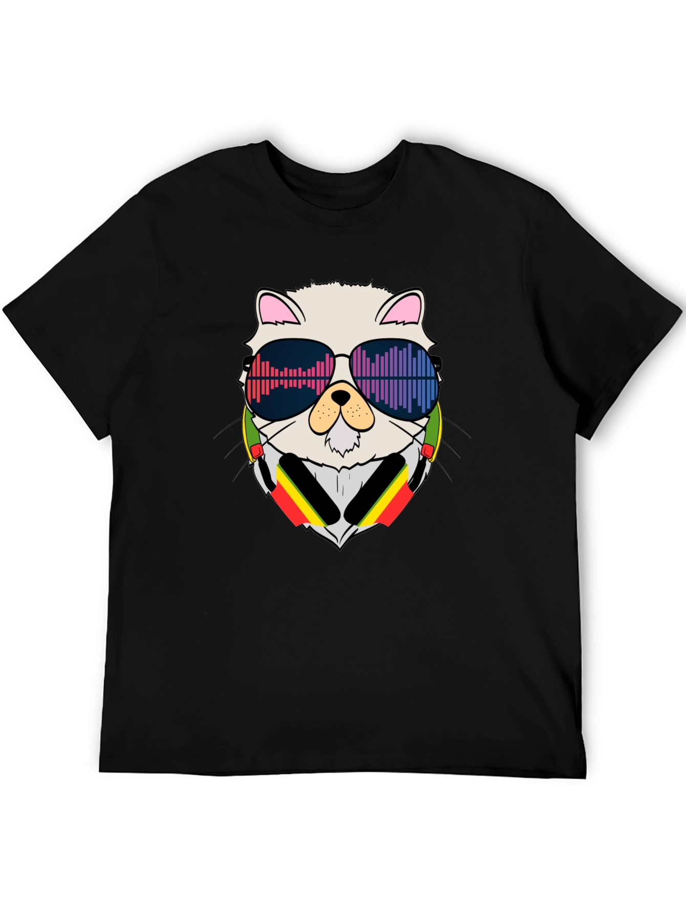 Cool Cat DJ Black T-Shirt
