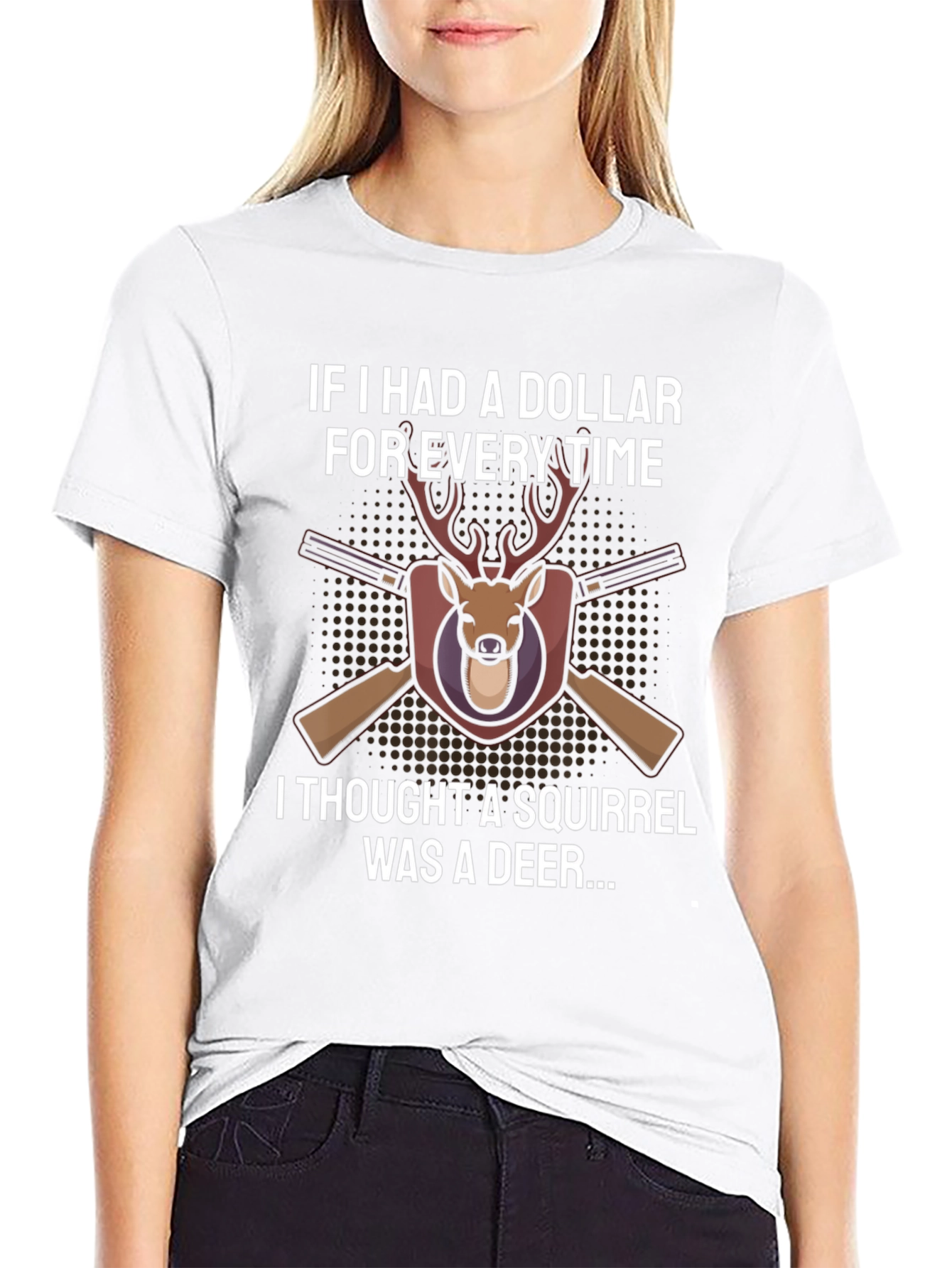 Squirrel Deer Hunter Funny Novelty T-Shirt