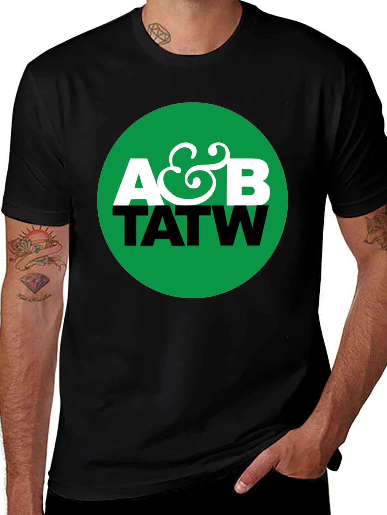A&B TATW Graphic Print Black T-Shirt