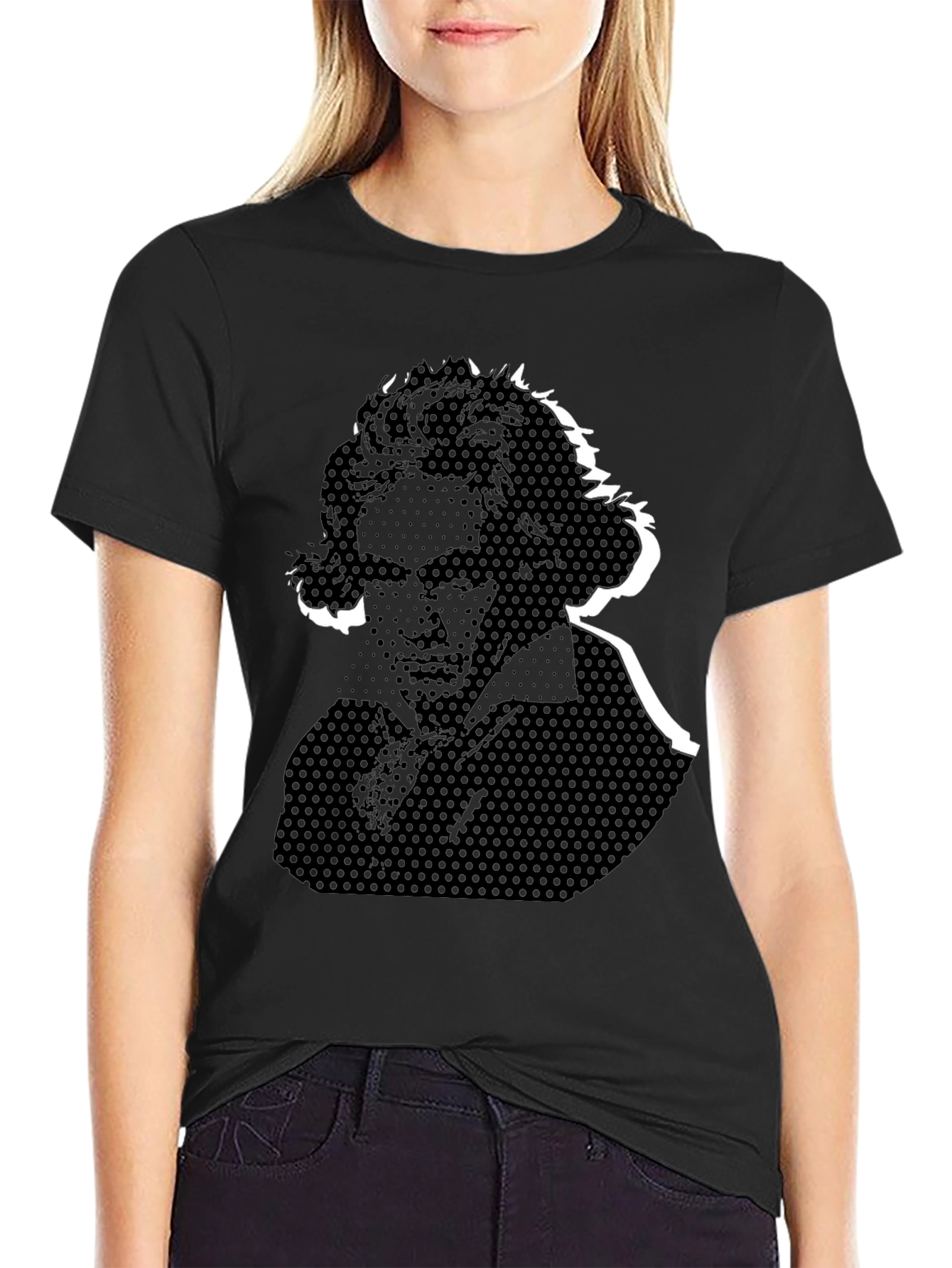 Beethoven Graphic Tee - Black Cotton T-Shirt