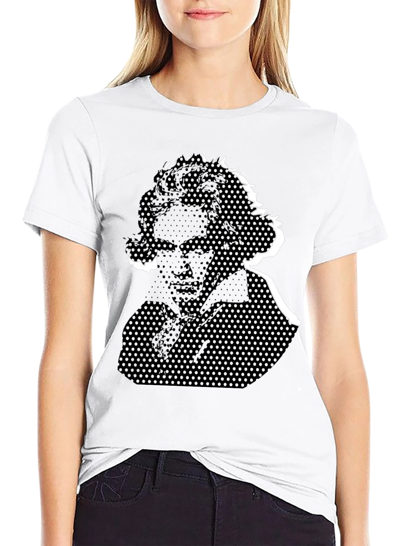 Beethoven Graphic Tee - Black Cotton T-Shirt