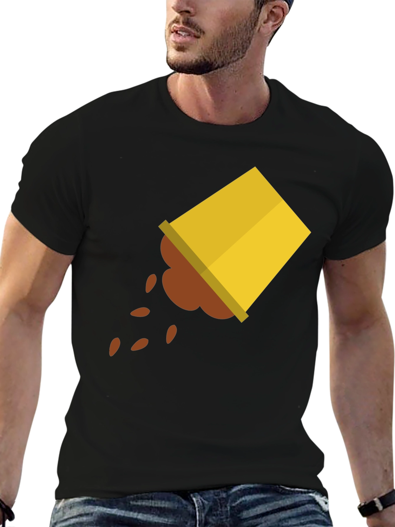 Spilled Coffee Graphic Tee - Unisex Black T-Shirt