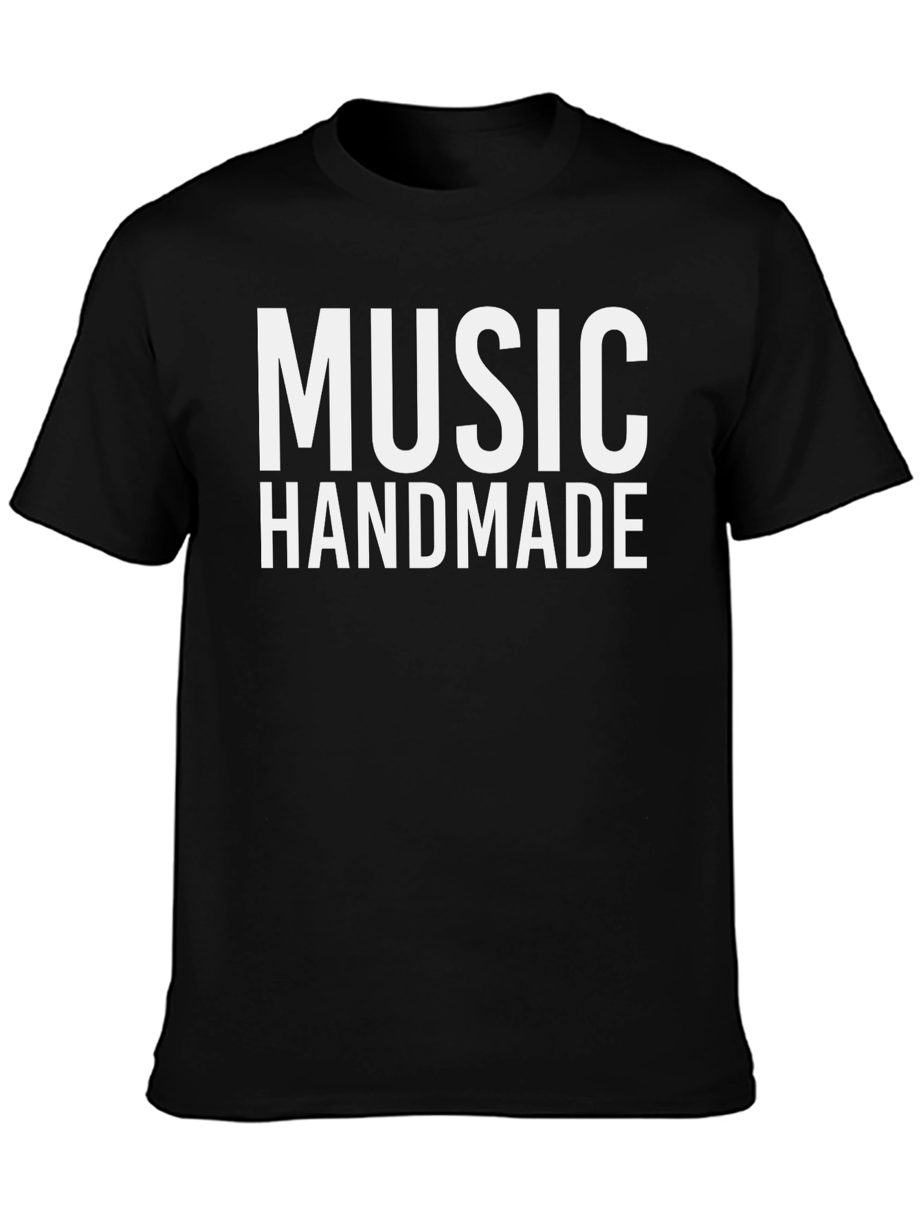 Music Handmade Graphic Tee - Black Cotton T-Shirt