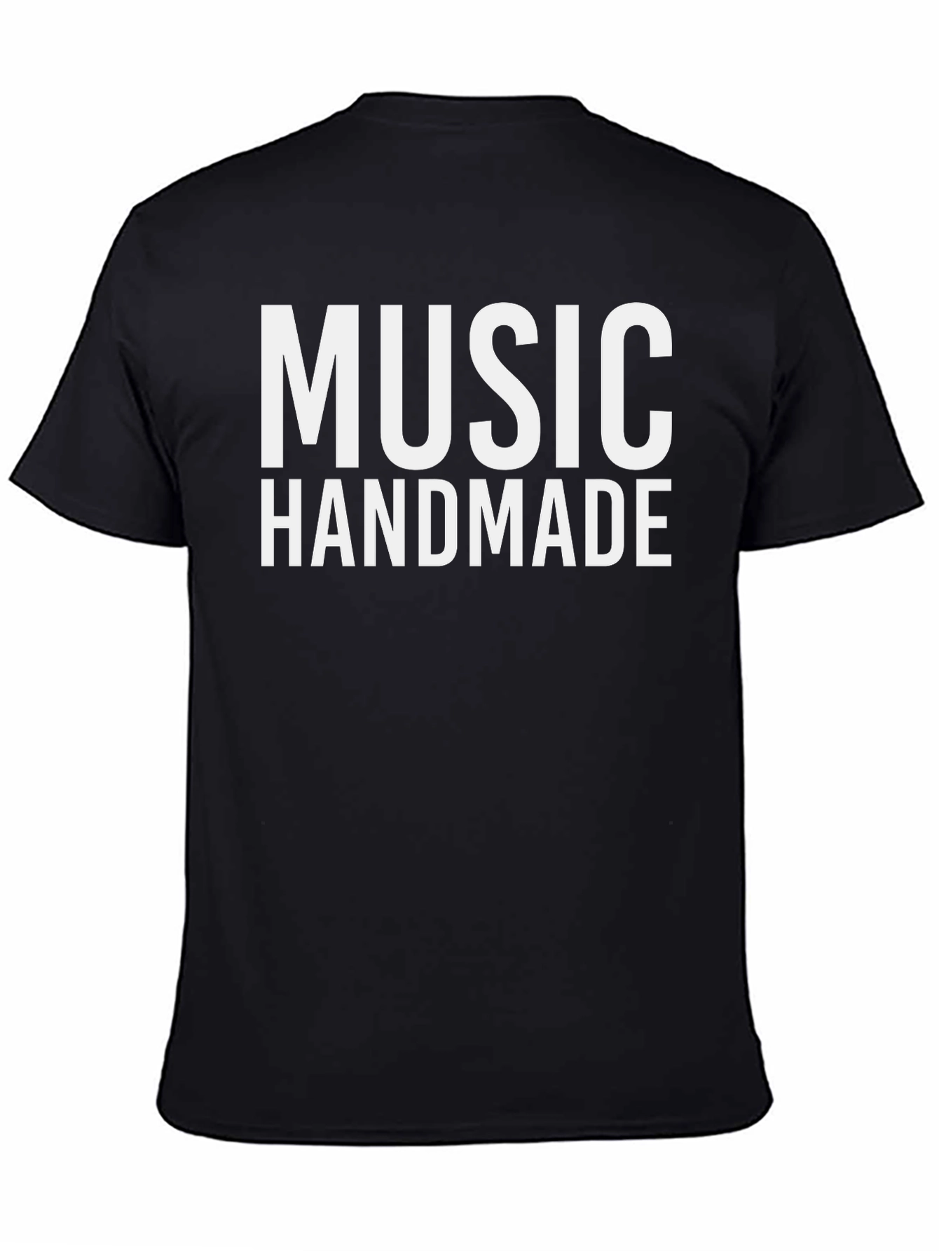 Music Handmade Graphic Tee - Black Cotton T-Shirt