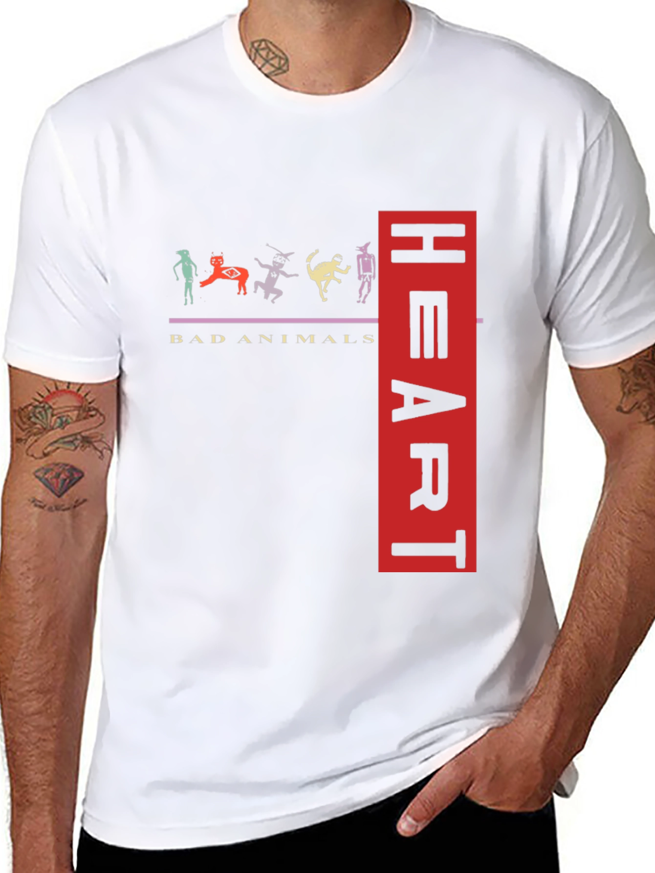 Bad Animals Heart T-Shirt
