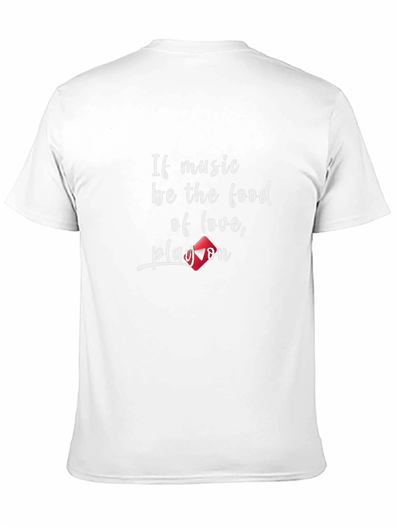 Music Love Play On Black T-Shirt