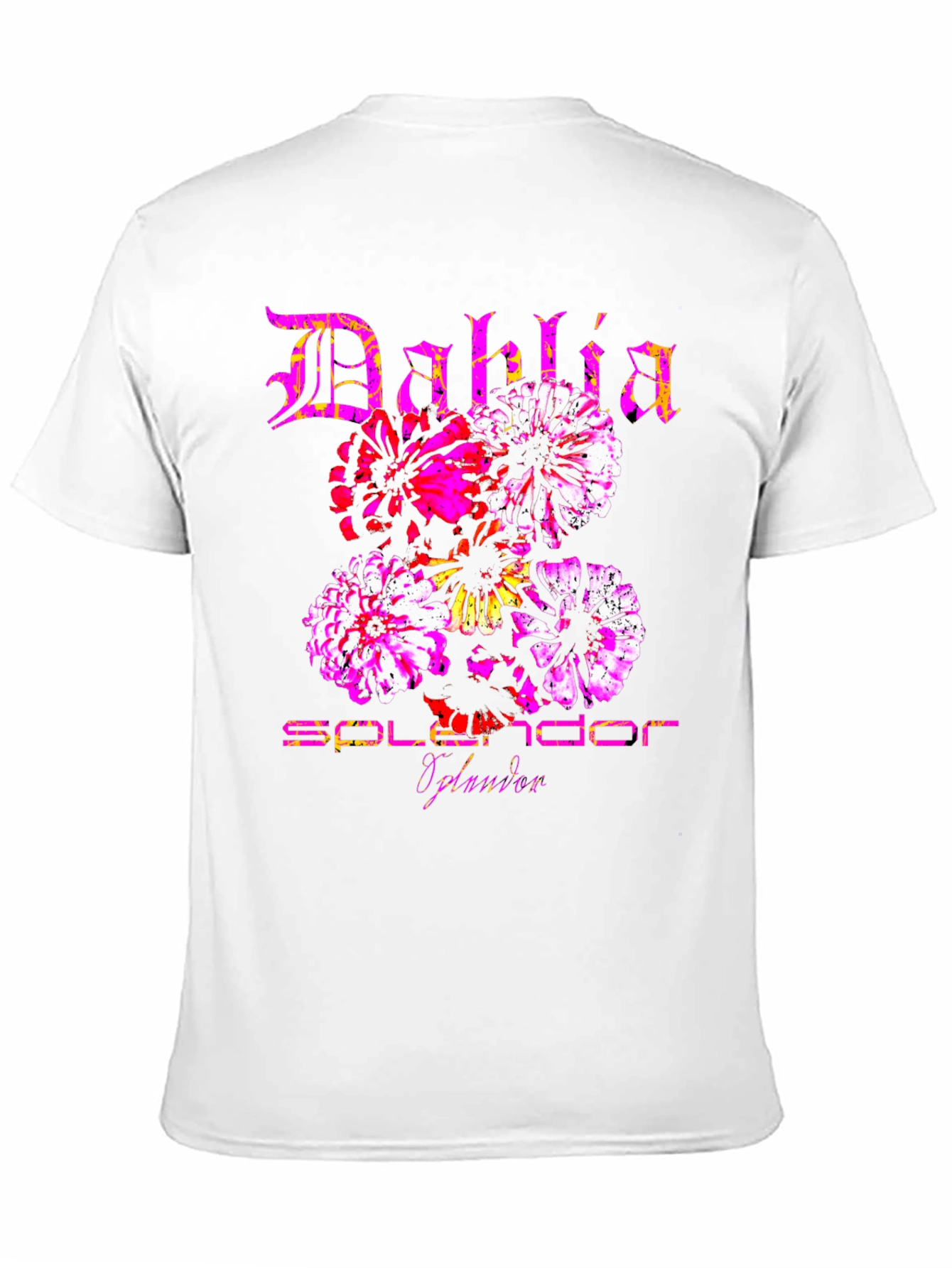 Dahlia Splendor Black T-Shirt