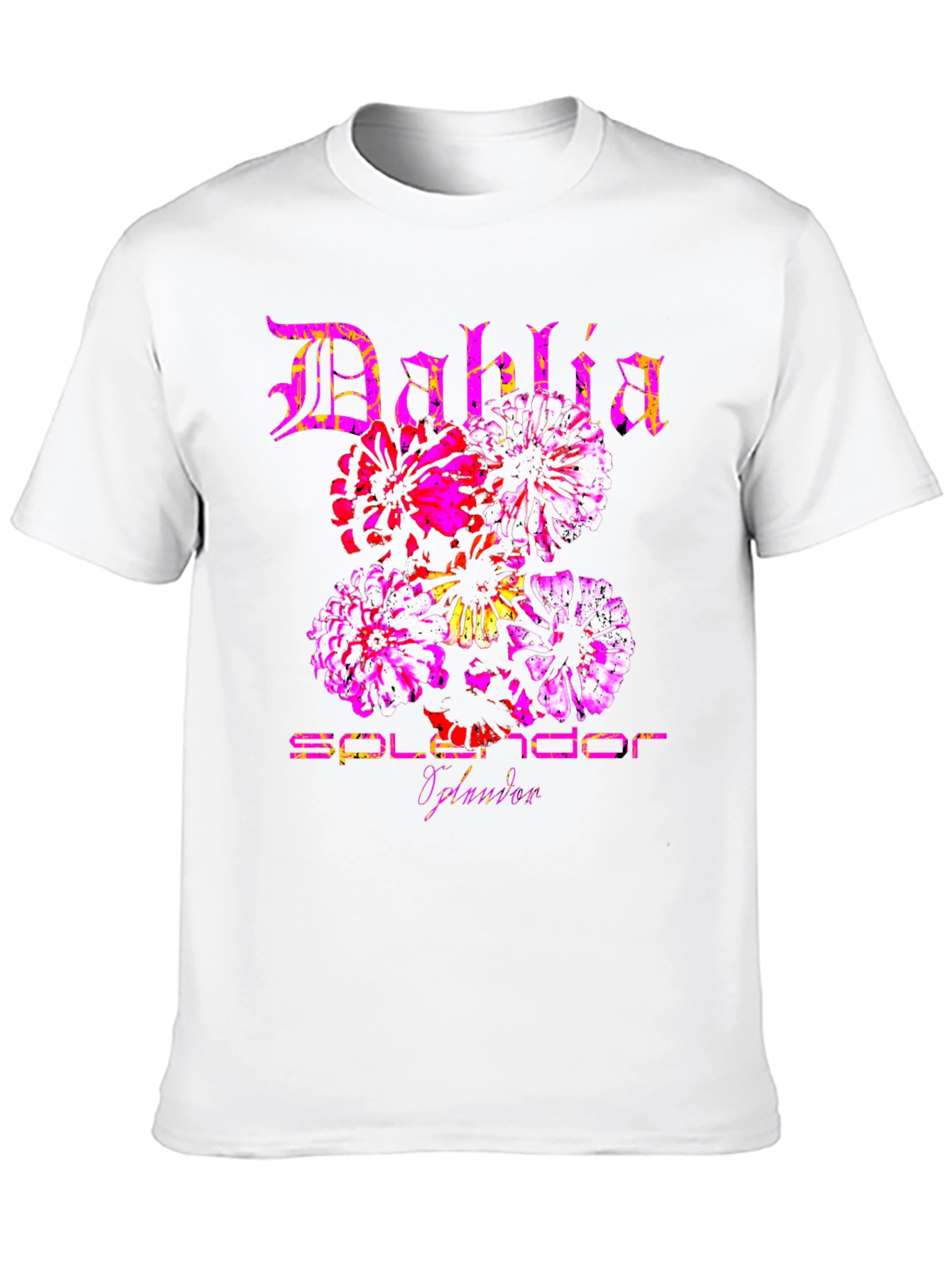 Dahlia Splendor Black T-Shirt