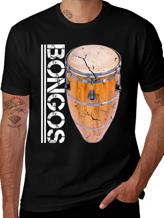 Bongos Graphic Tee - Music Lovers T-Shirt