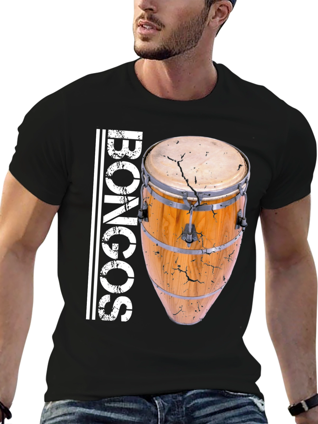 Bongos Graphic Tee - Music Lovers T-Shirt