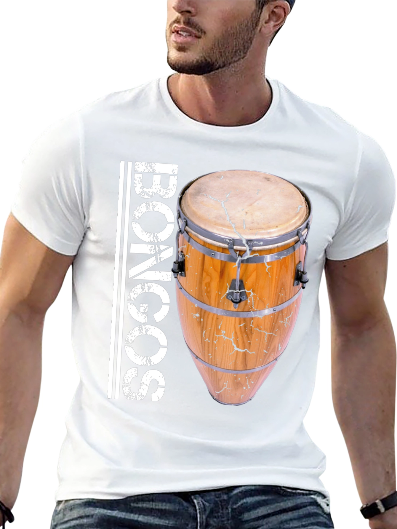 Bongos Graphic Tee - Music Lovers T-Shirt