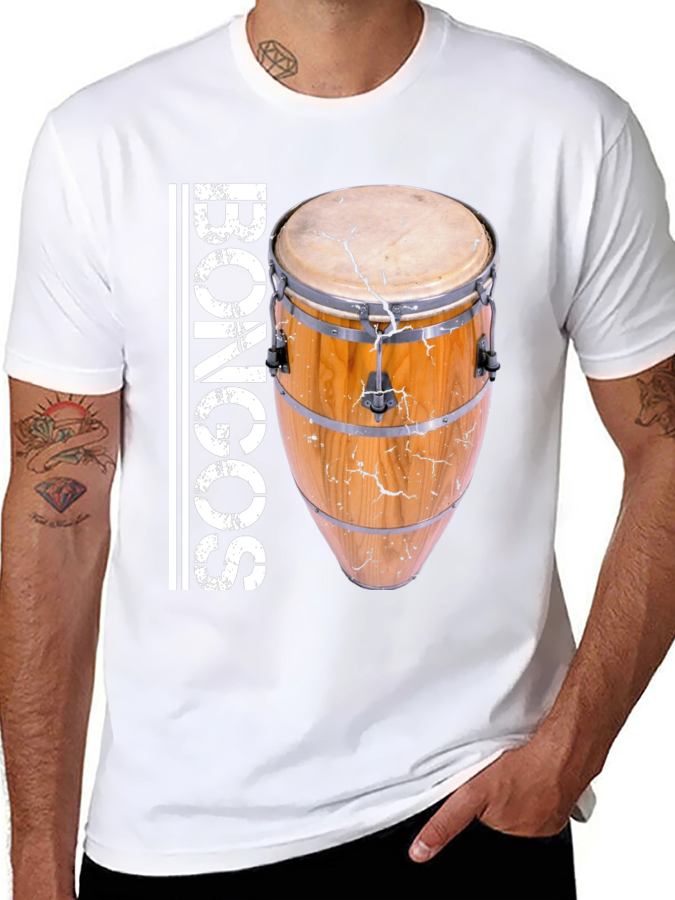 Bongos Graphic Tee - Music Lovers T-Shirt