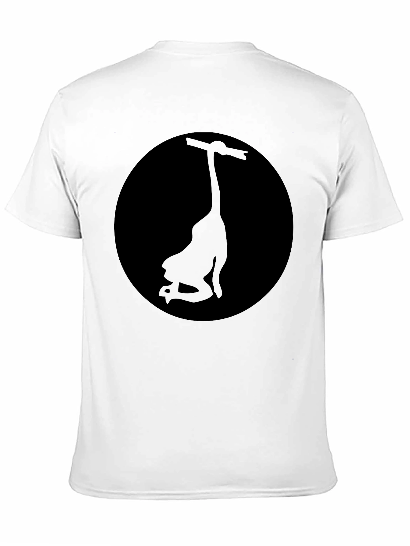 Mens Black Graphic Tee - Silhouette Design