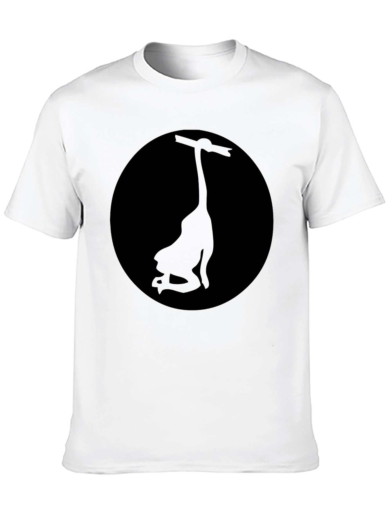 Mens Black Graphic Tee - Silhouette Design