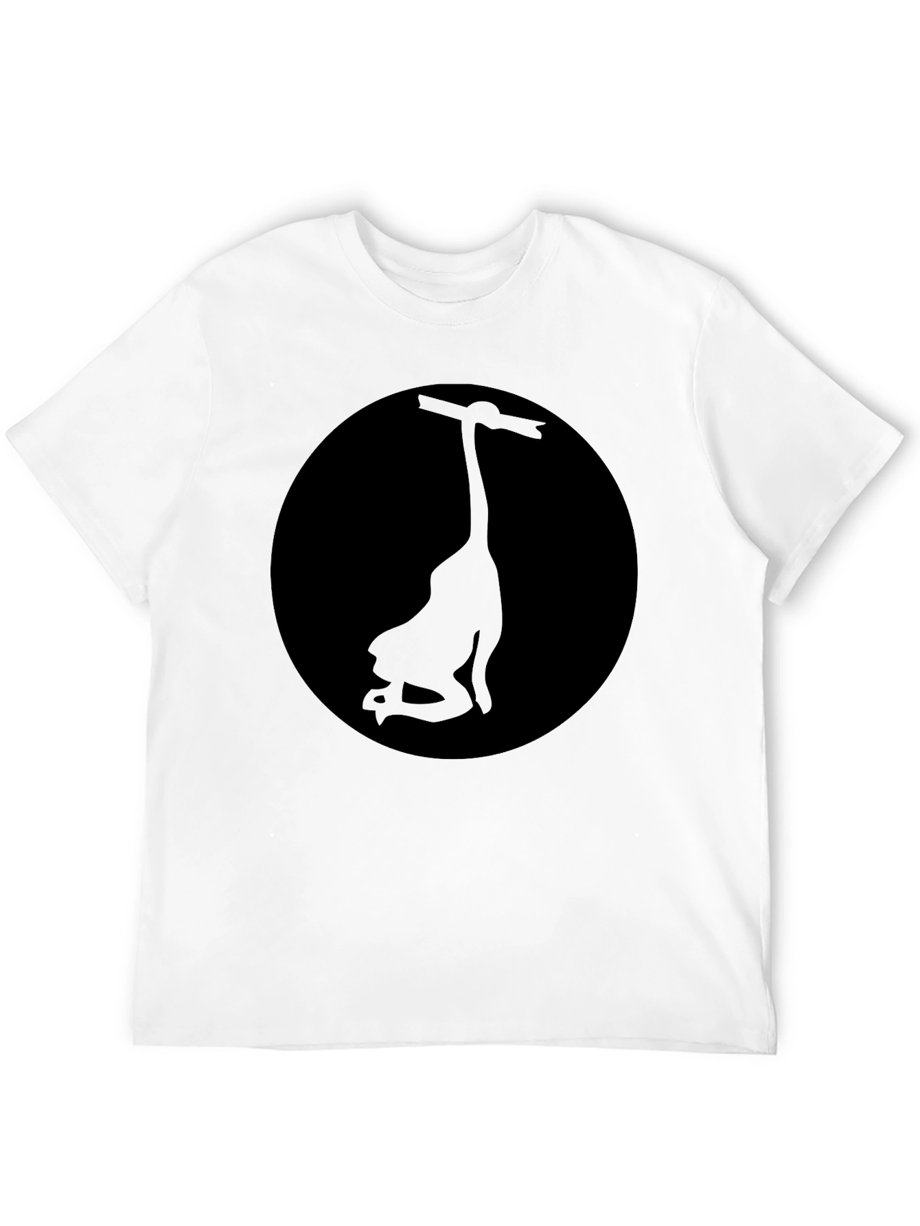 Mens Black Graphic Tee - Silhouette Design