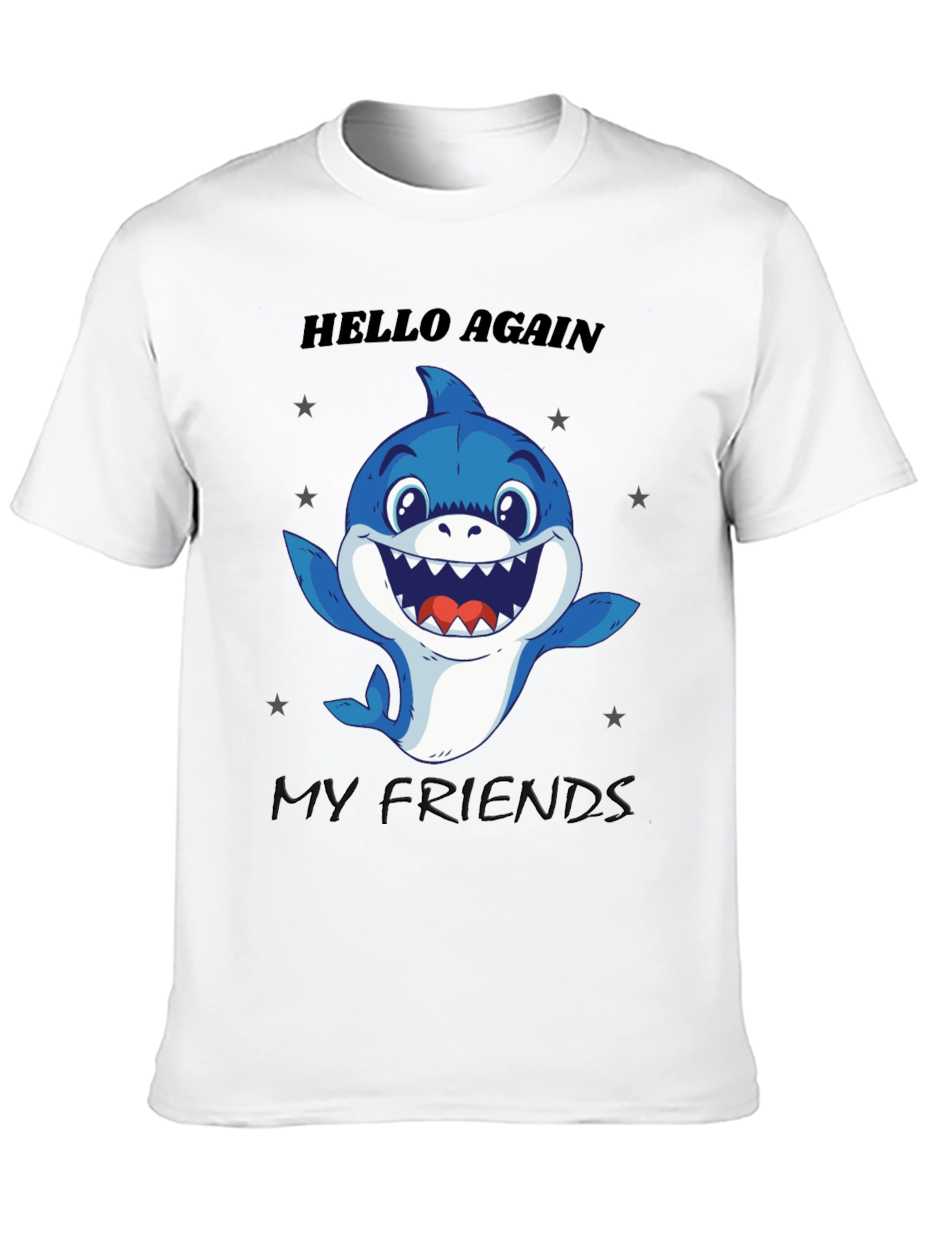 Hello Again Shark T-Shirt - Fun Graphic Tee