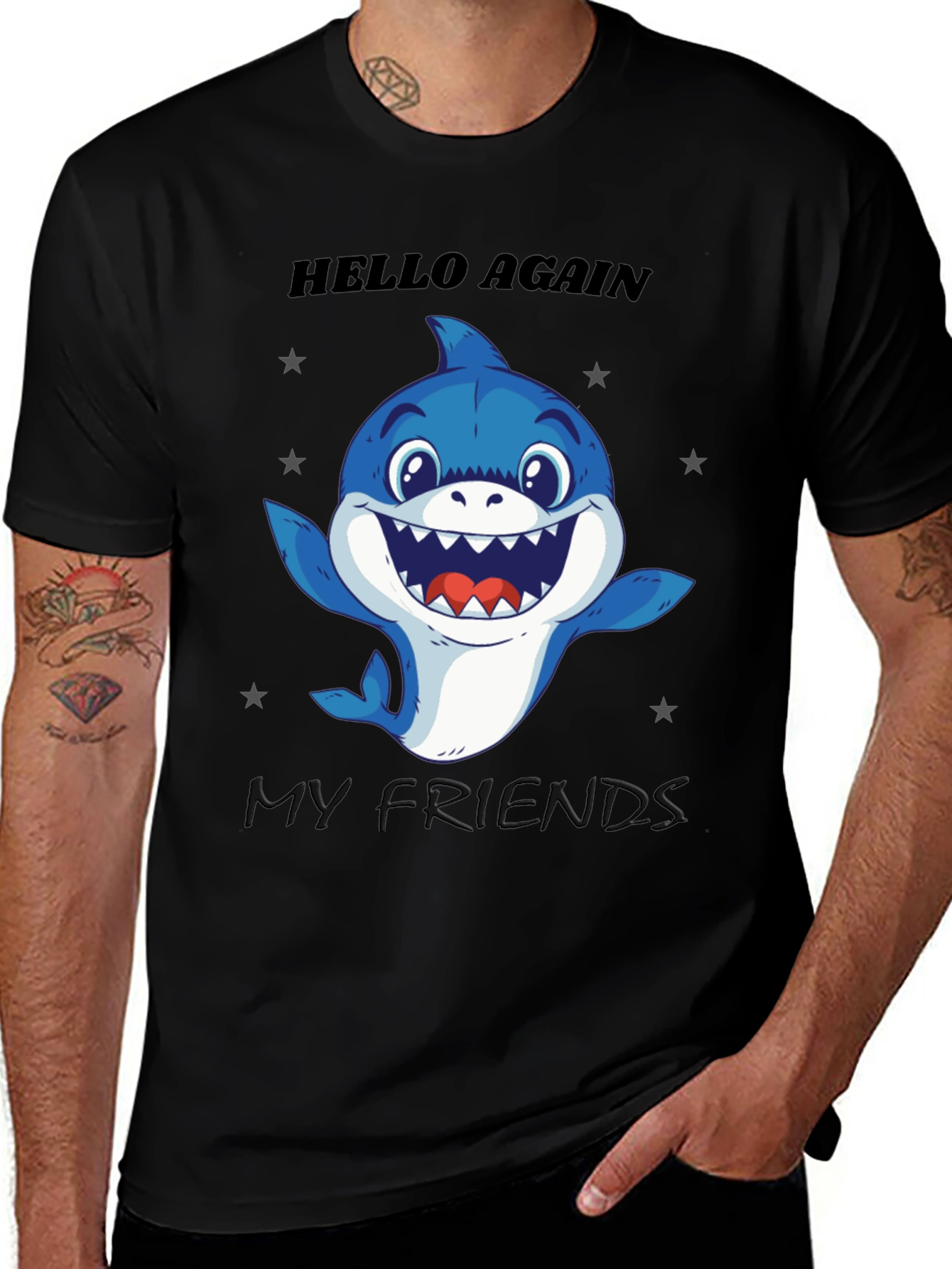 Hello Again Shark T-Shirt - Fun Graphic Tee