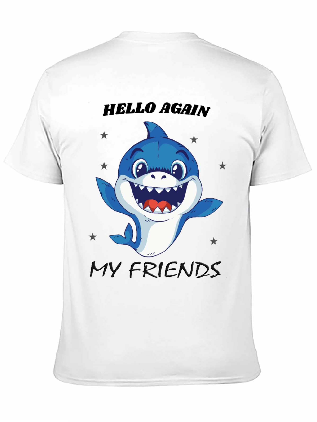Hello Again Shark T-Shirt - Fun Graphic Tee
