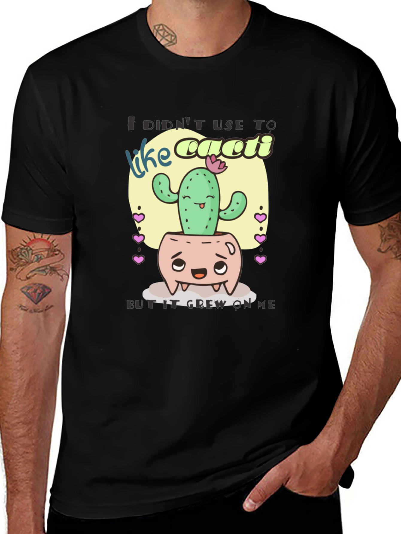 Cactus Humor T-Shirt: It Grew on Me Design