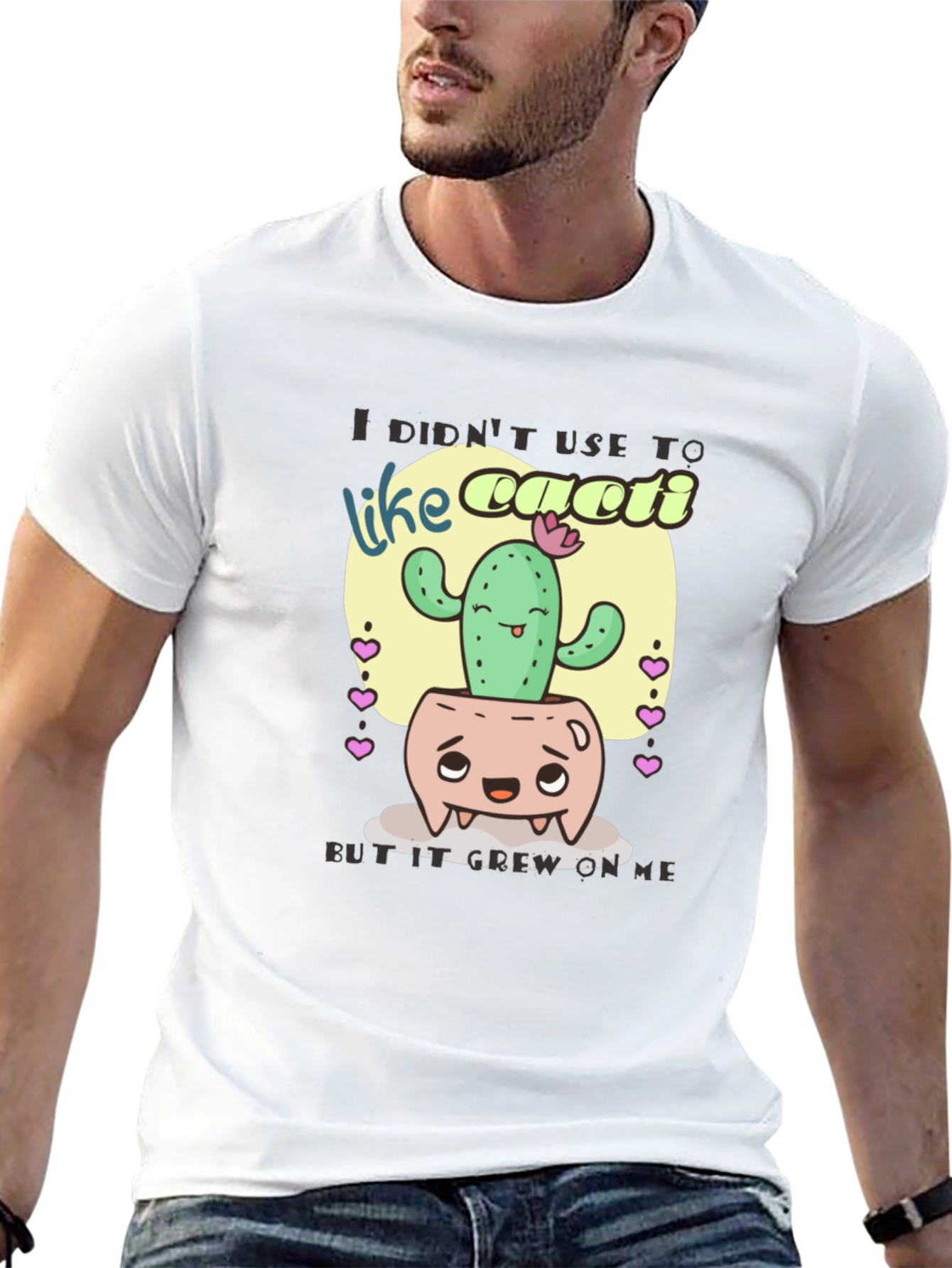 Cactus Humor T-Shirt: It Grew on Me Design