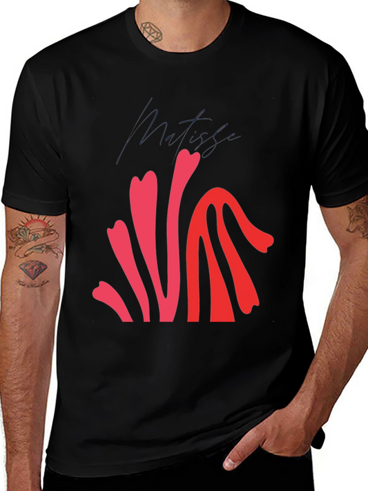Abstract Graphic Print Crew Neck T-Shirt