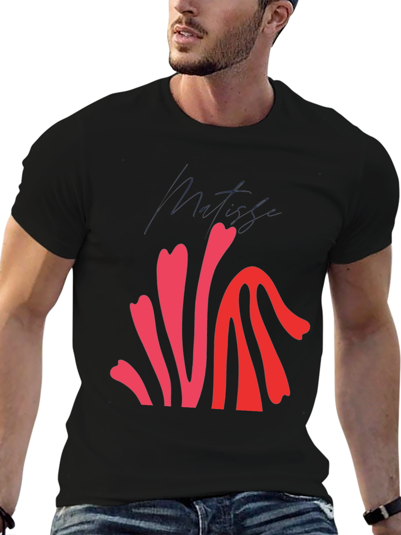 Abstract Graphic Print Crew Neck T-Shirt