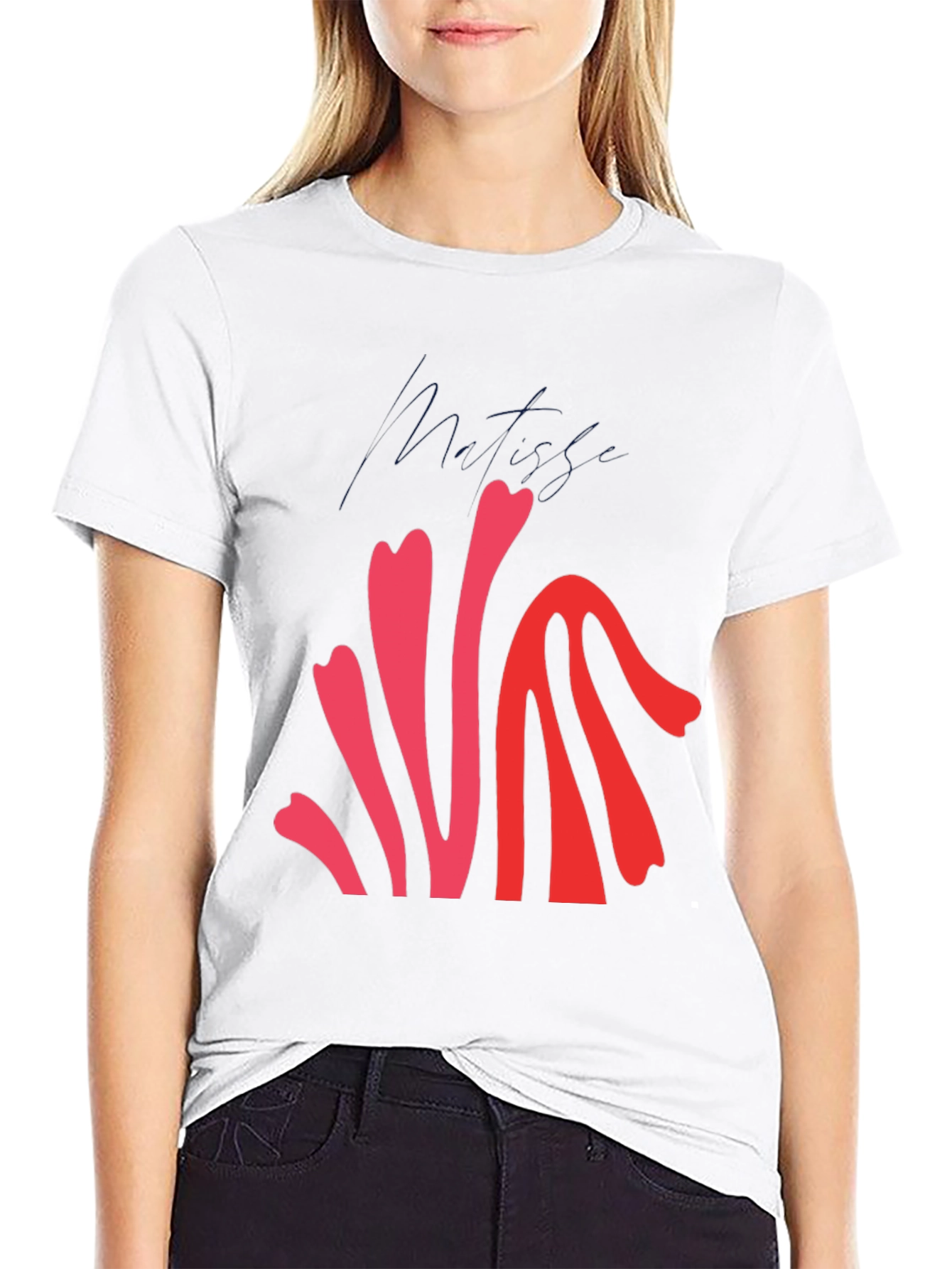 Abstract Graphic Print Crew Neck T-Shirt