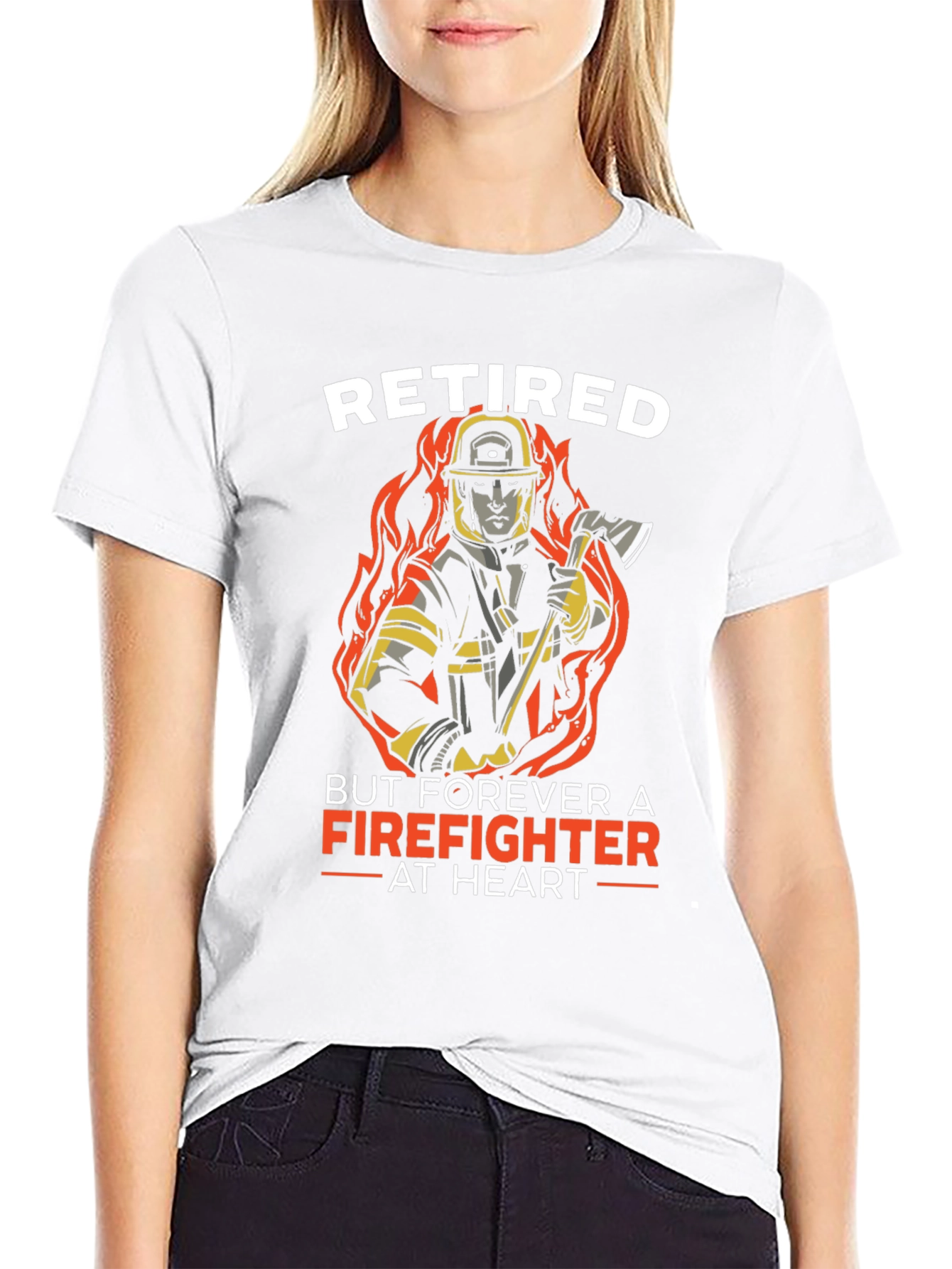 Retired Firefighter T-Shirt - Forever at Heart
