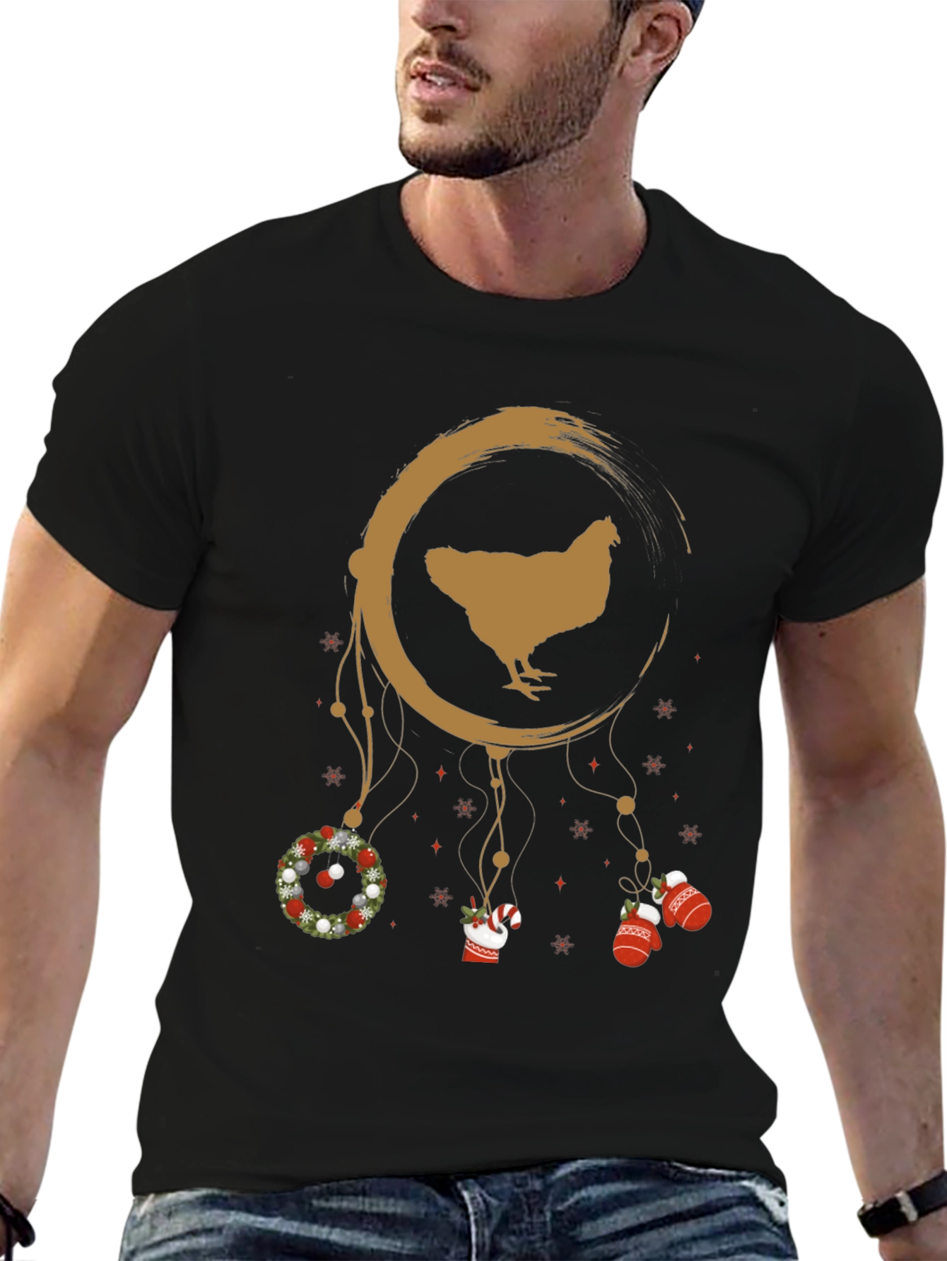 Christmas Chicken Dreamcatcher Graphic Tee