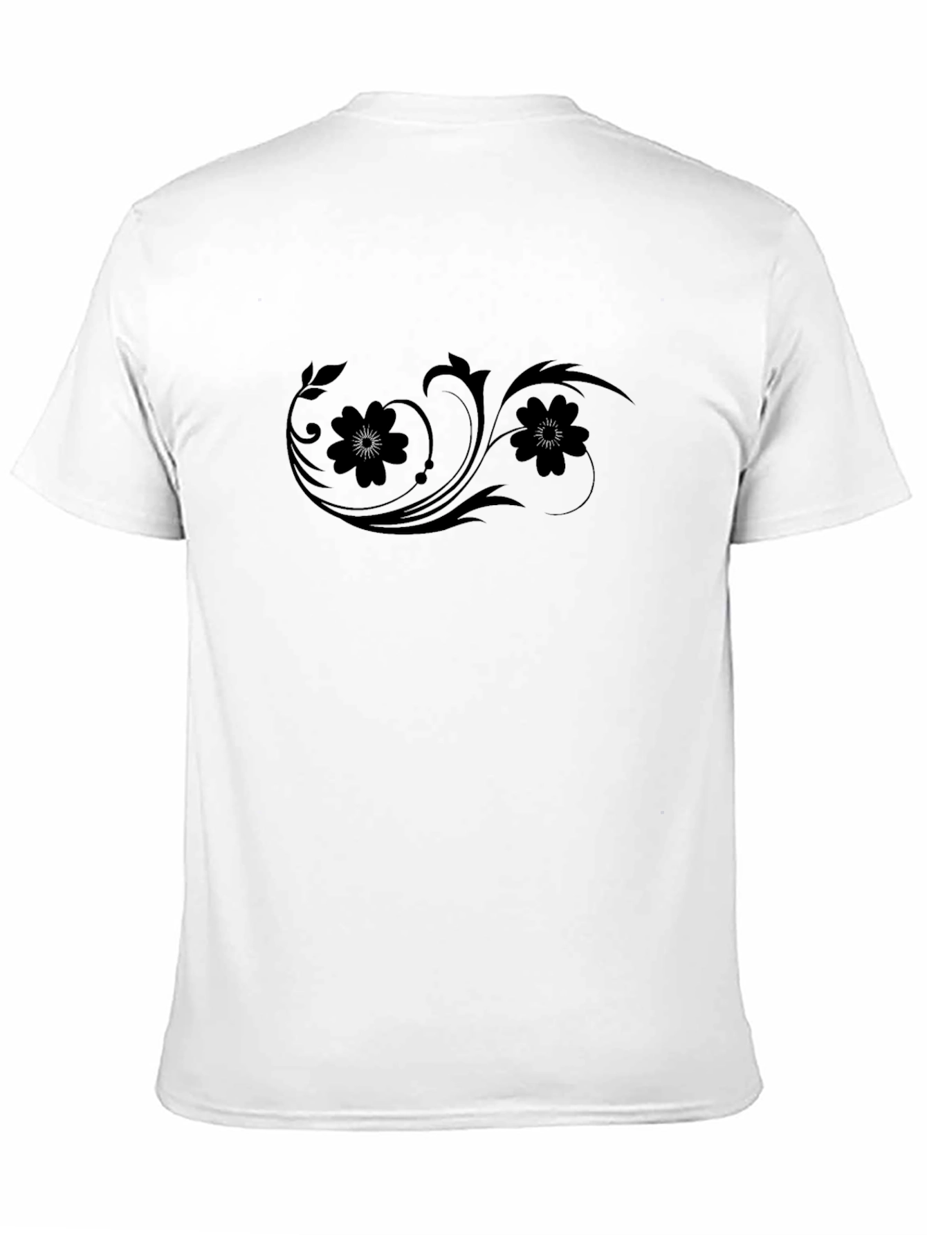 Elegant Black Floral Graphic T-Shirt