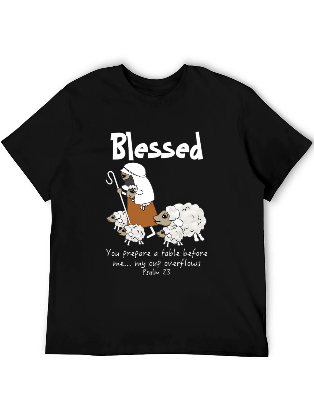 Blessed Shepherd Graphic T-Shirt Psalm 23
