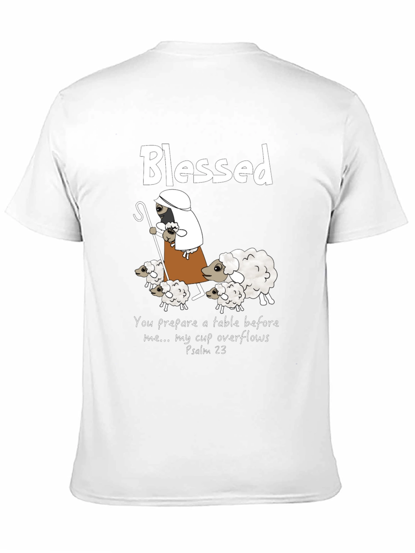 Blessed Shepherd Graphic T-Shirt Psalm 23