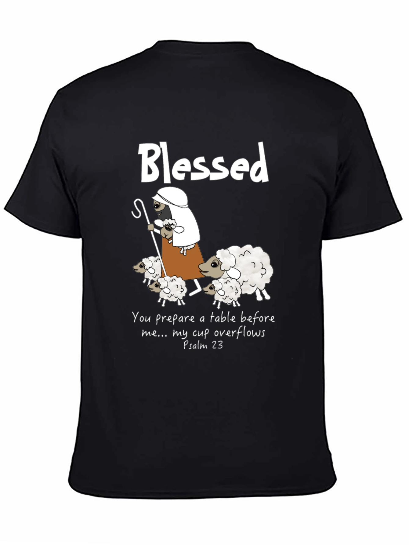 Blessed Shepherd Graphic T-Shirt Psalm 23