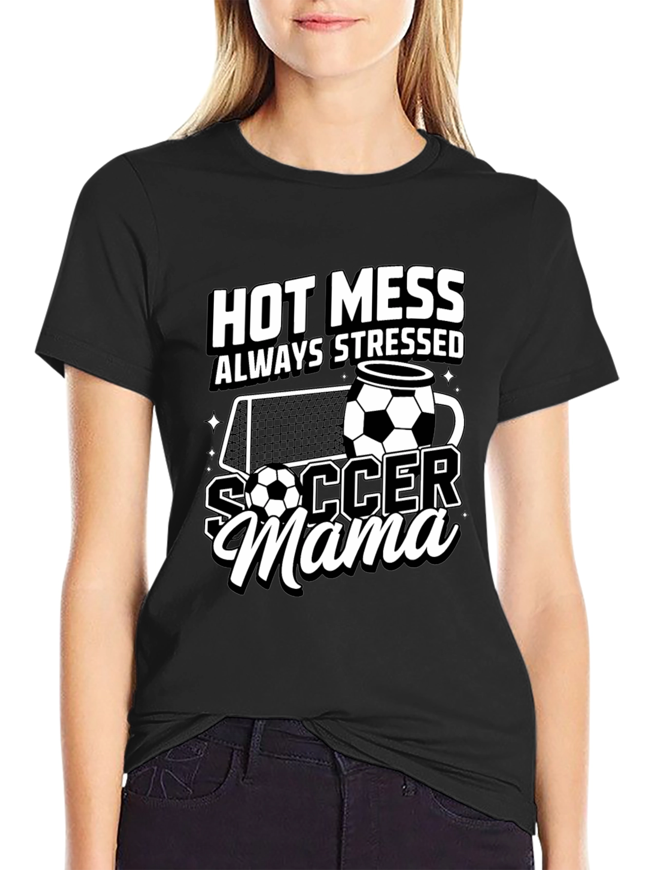 Hot Mess Soccer Mama T-Shirt