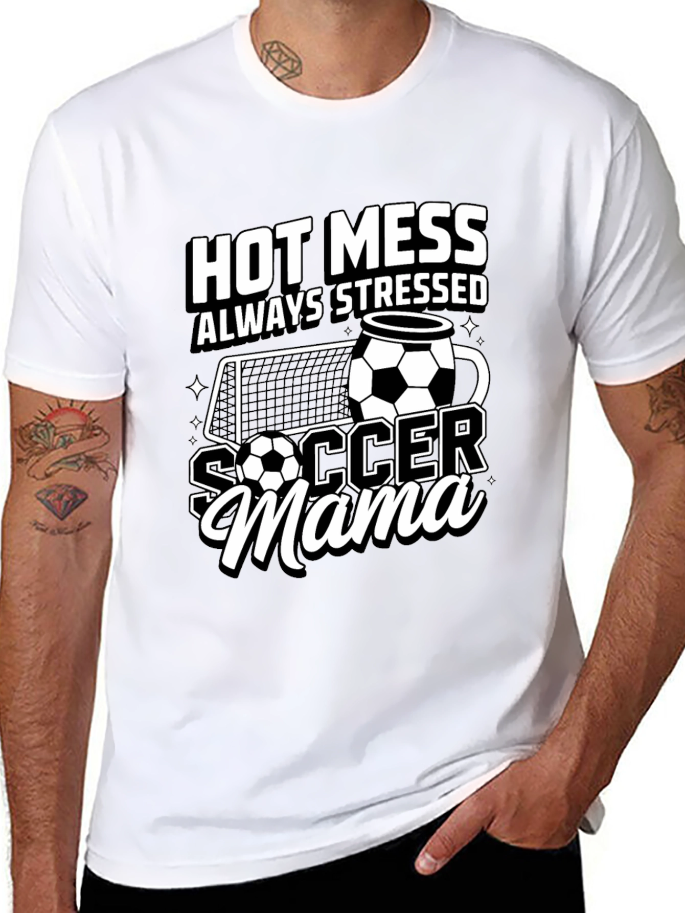 Hot Mess Soccer Mama T-Shirt