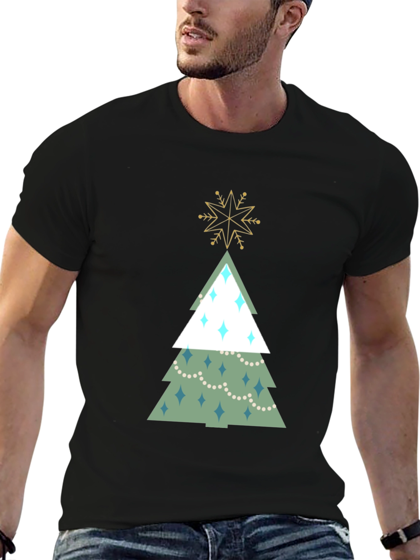 Festive Christmas Tree Graphic Tee - Holiday Style