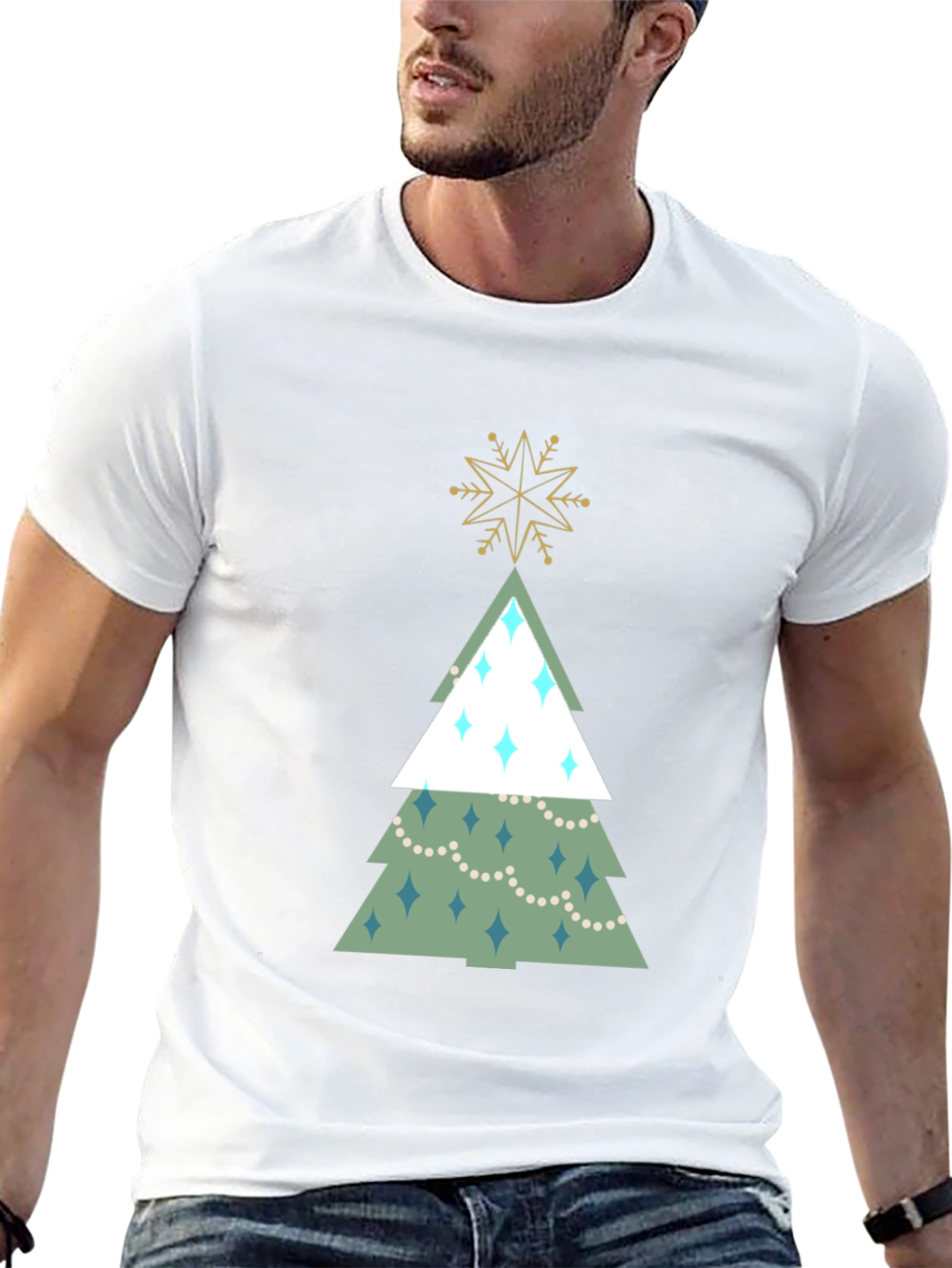 Festive Christmas Tree Graphic Tee - Holiday Style