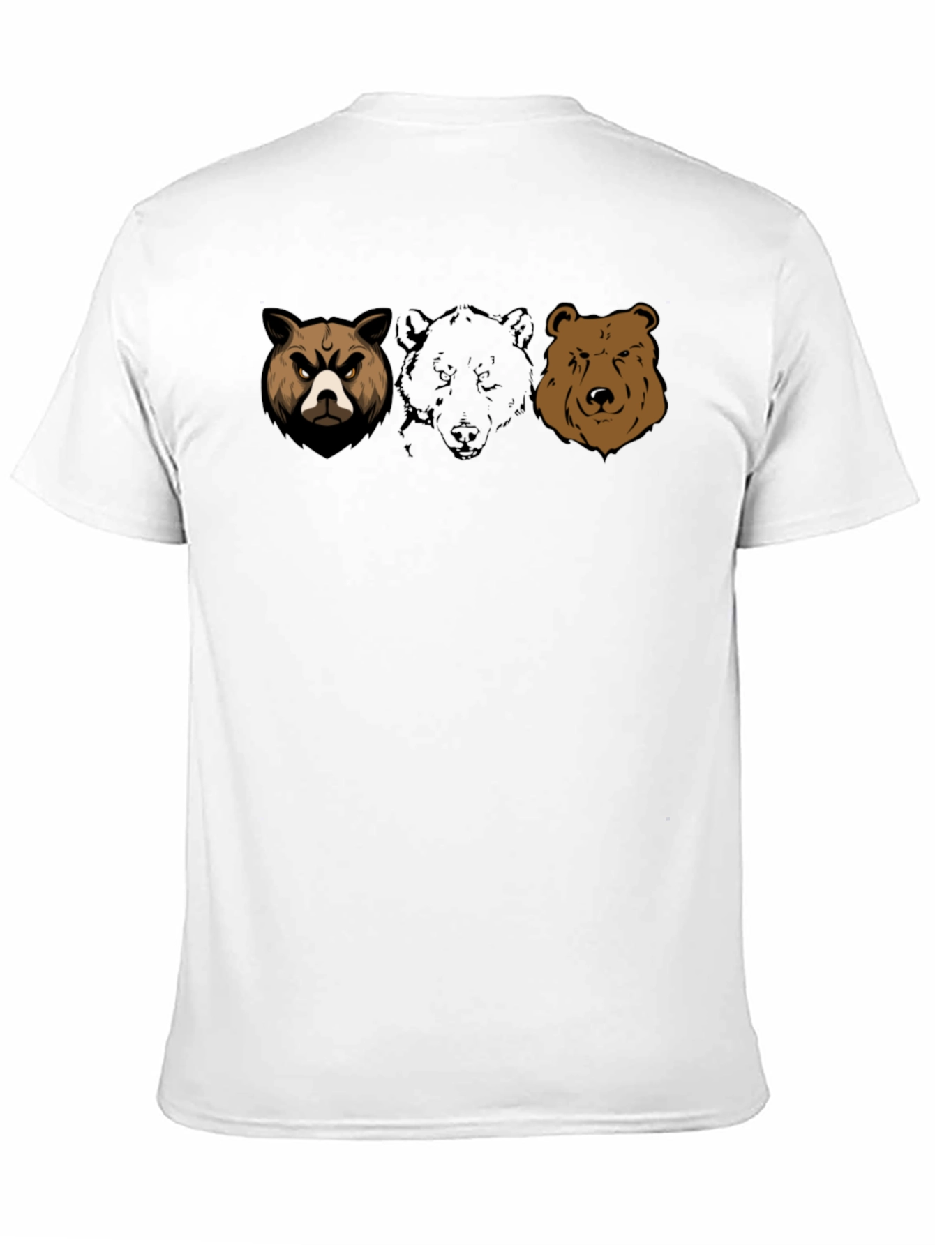 Bear Trio Graphic T-Shirt - Black Cotton Tee