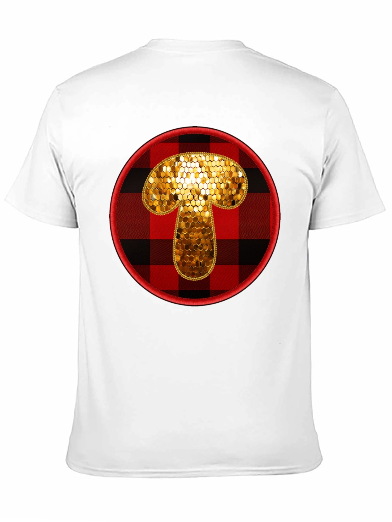 Buffalo Plaid Mushroom Graphic Tee